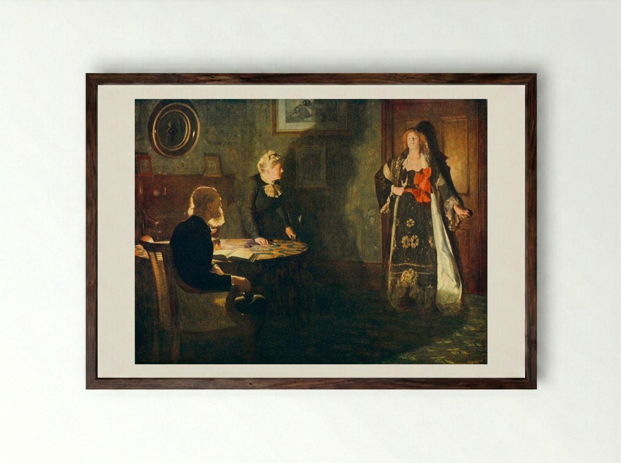 The Prodigal Daughter - John Collier - Framed Print Dark Wood