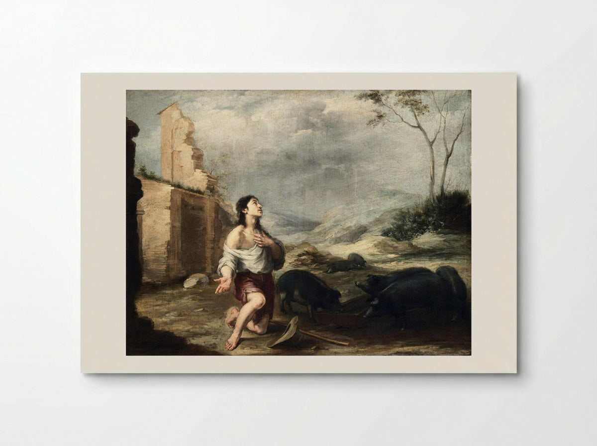 The Prodigal Son Feeding Swine - Bartolomé Esteban Murillo - Poster