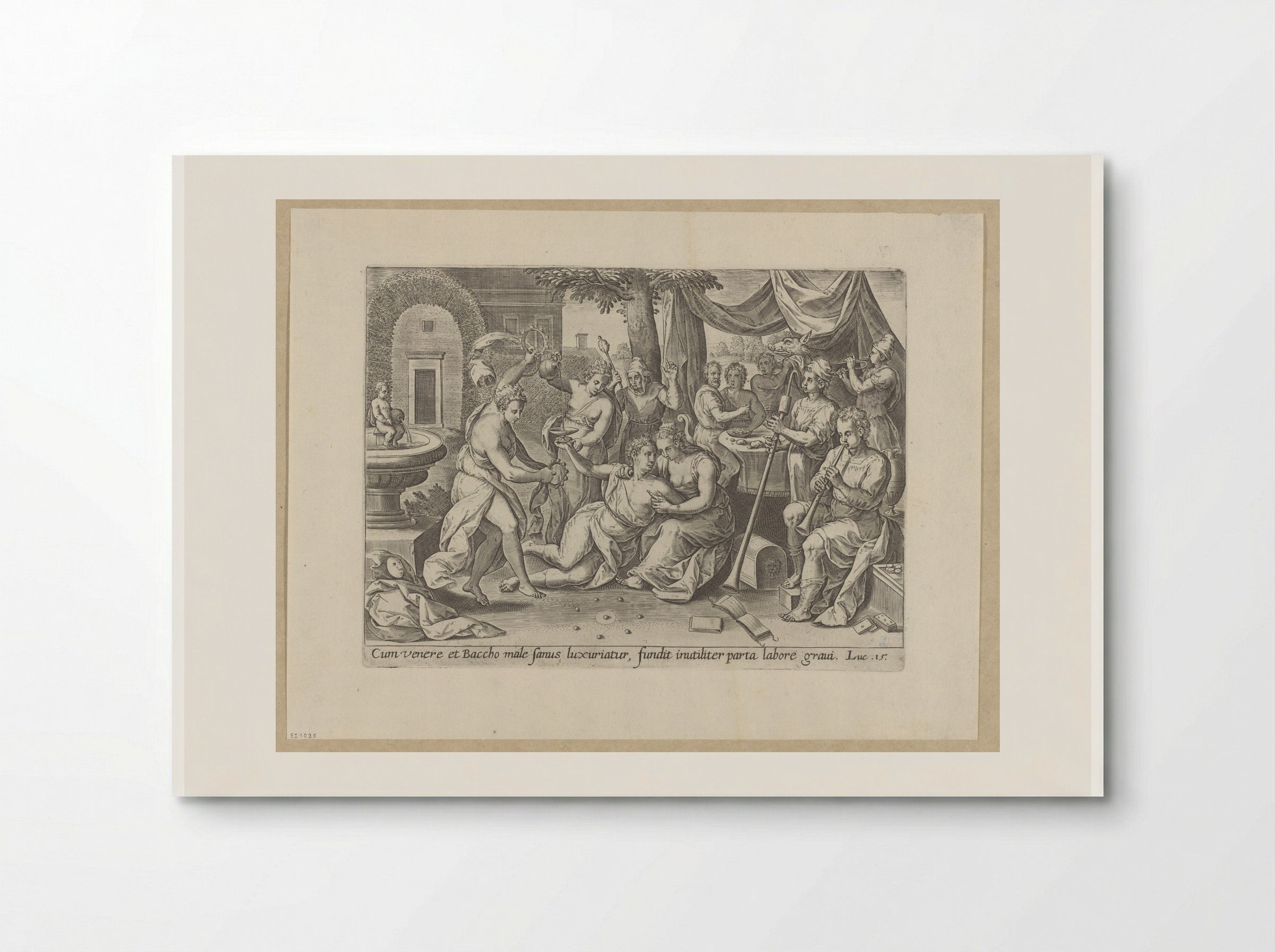 The Prodigal Son Wasting His Substance - Hans Collaert the Elder - Poster