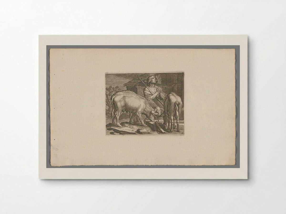 The Prodigal Son as a Swineherd - Boëtius Adamsz. Bolswert - Poster