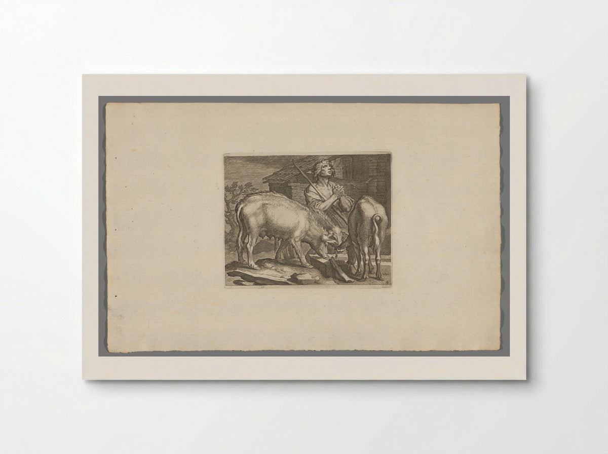 The Prodigal Son as a Swineherd - Boëtius Adamsz. Bolswert - Poster