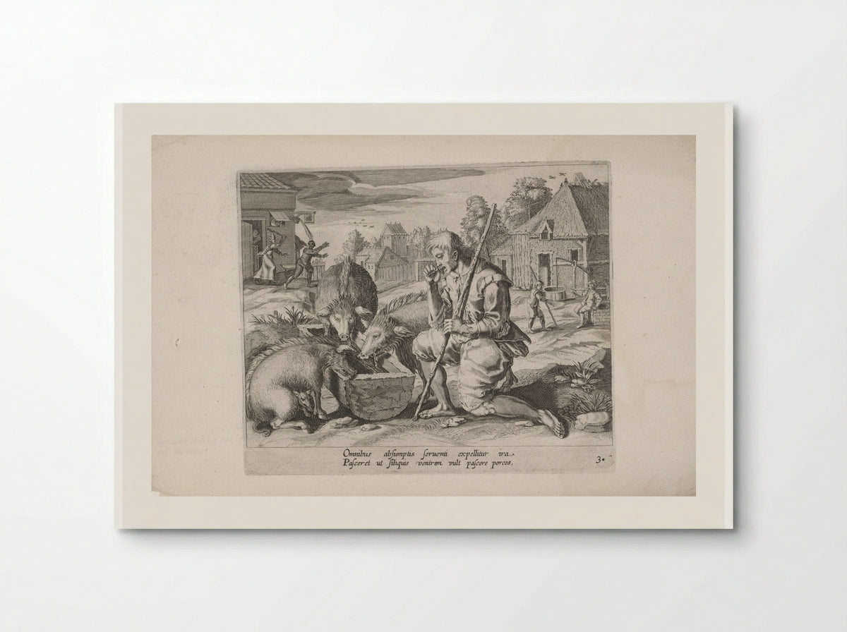The Prodigal Son as a Swineherd - Salomon Savery - Poster
