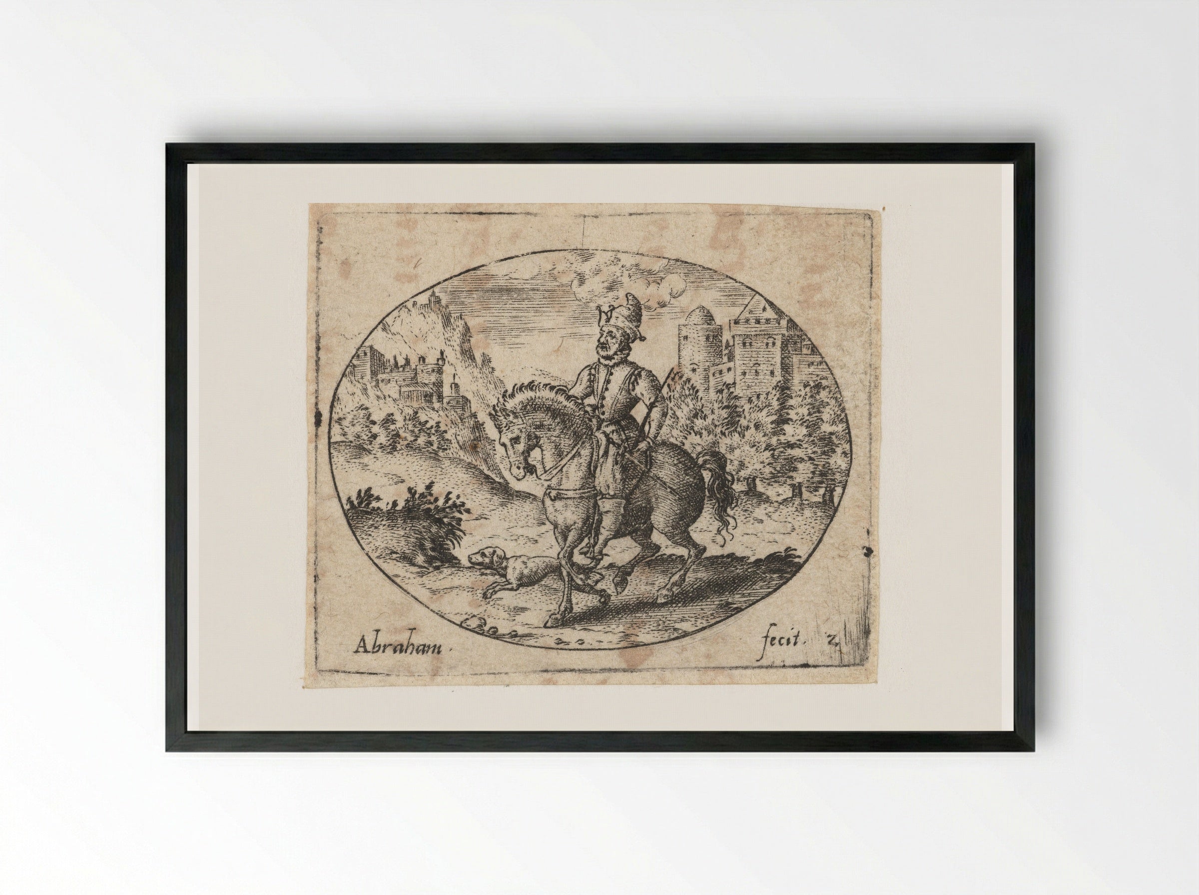 The Prodigal Son on His Travels - Abraham de Bruyn - Framed Print Black