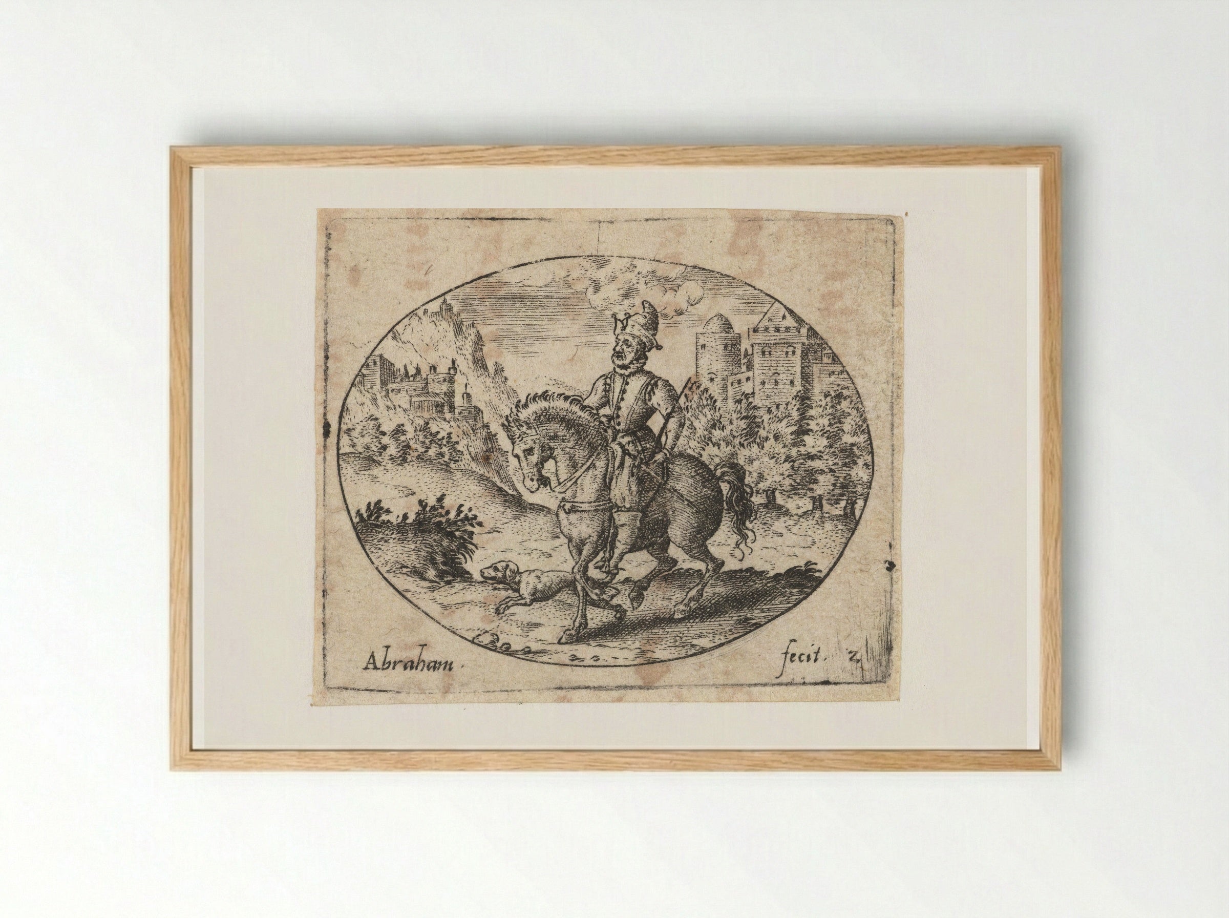 The Prodigal Son on His Travels - Abraham de Bruyn - Framed Print Wood