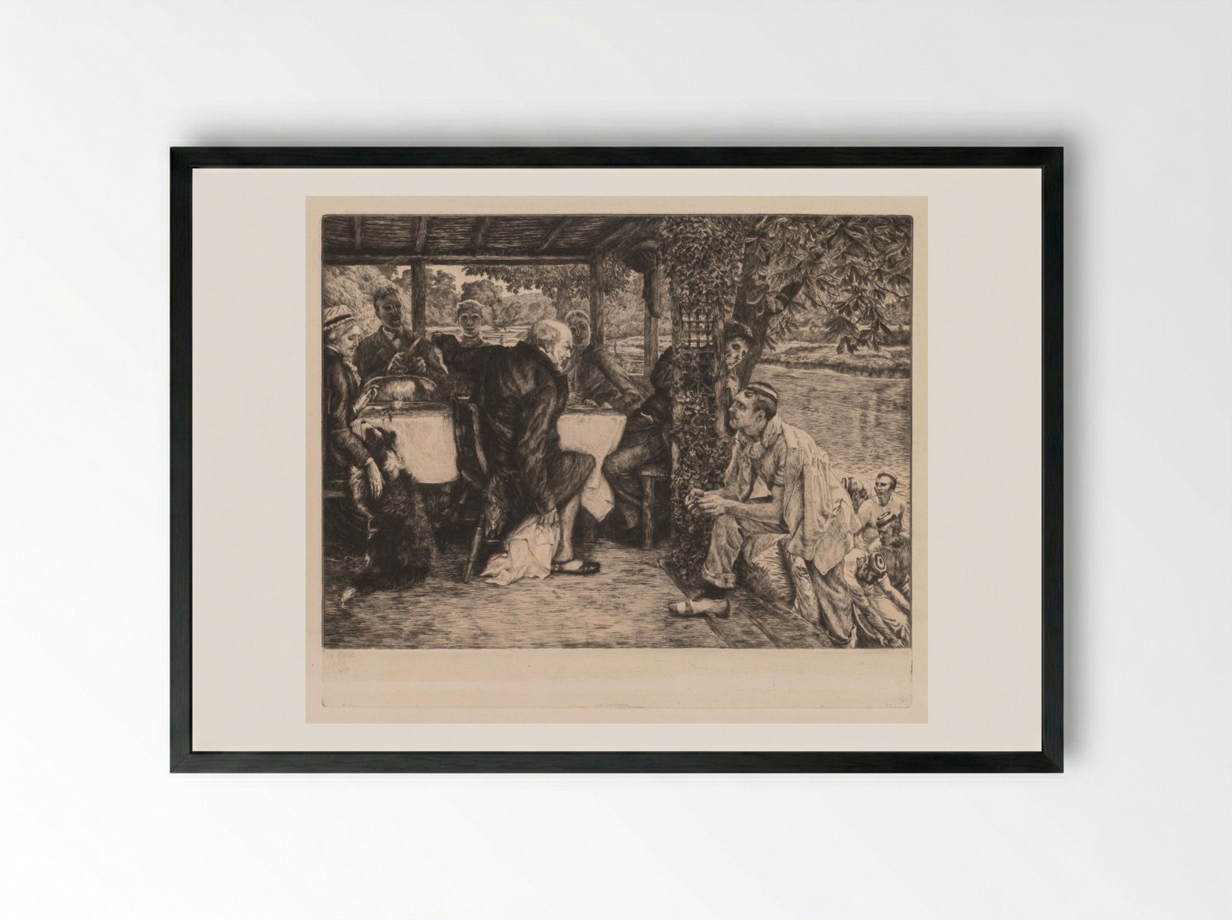 The Prodigal Son: The Fatted Calf - James Tissot - Framed Print Black