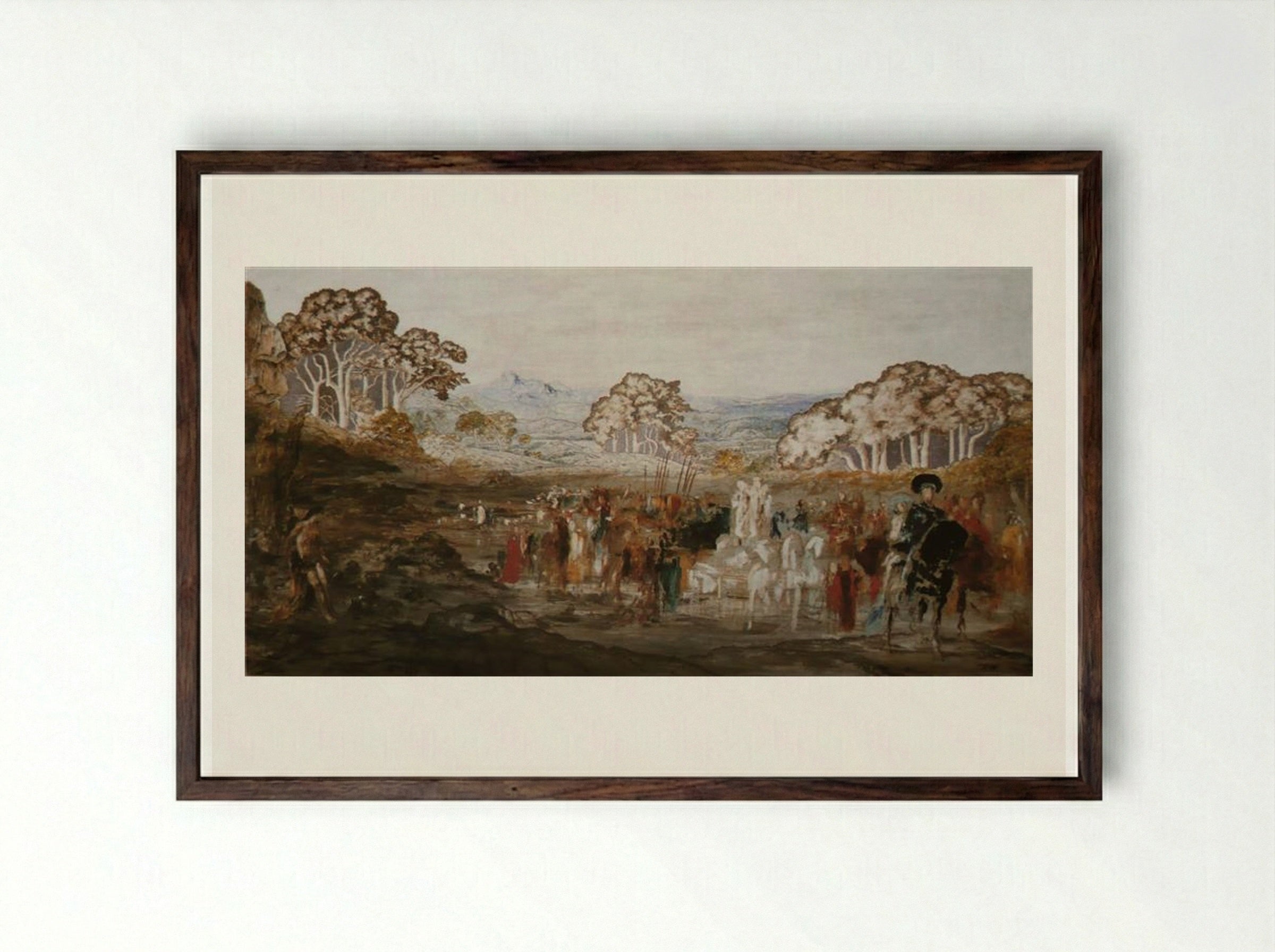 The Prodigal Son - Gustave Moreau - Framed Print Dark Wood