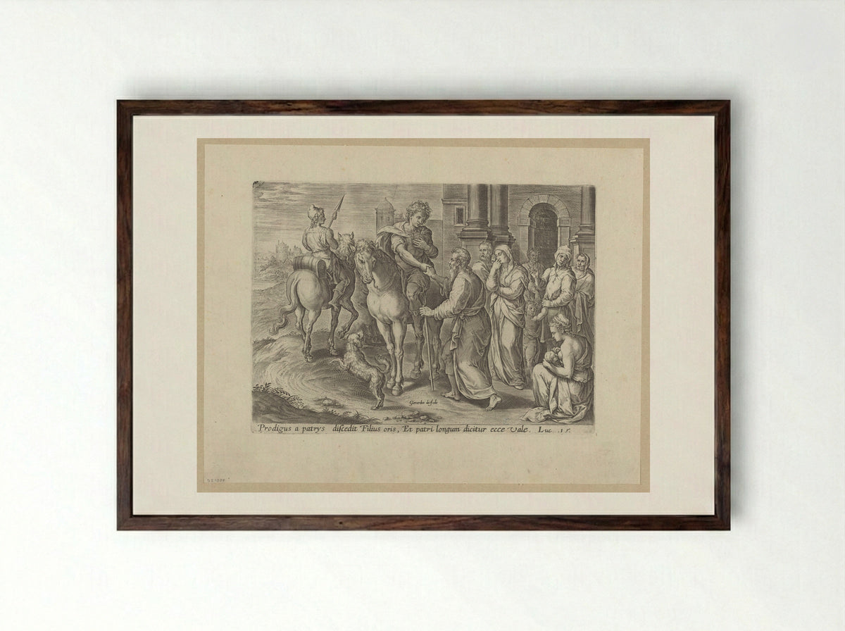 The Prodigal Son - Chrispijn van den Broeck - Framed Print Dark Wood
