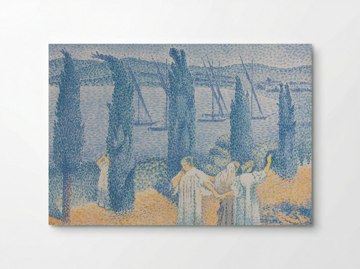 The Promenade (Landscape with Cypresses) - Henri-Edmond Cross - Poster