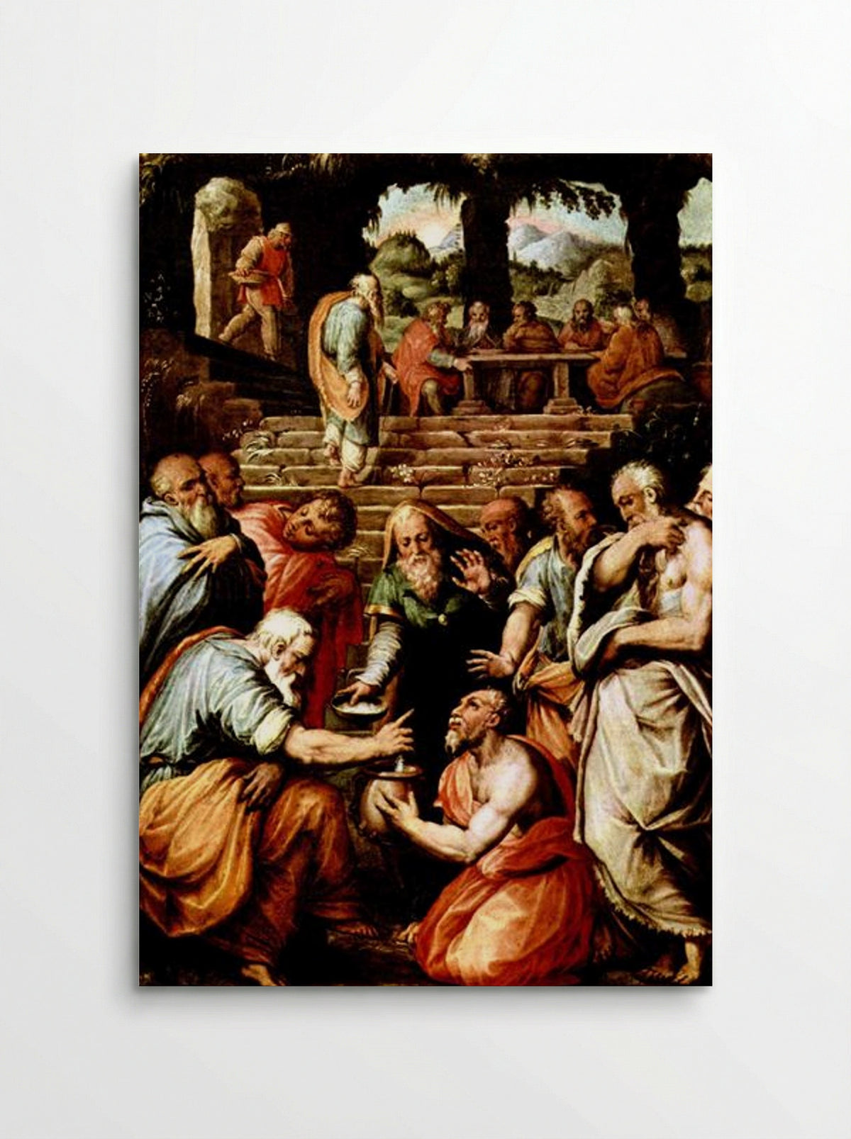The Prophet Elisha cleansing Naaman - Giorgio Vasari - Poster