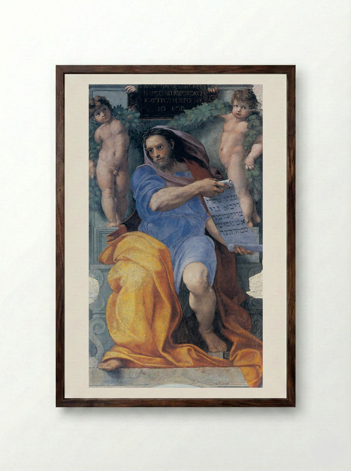 The Prophet Isaiah - Raphael - Framed Print Dark Wood