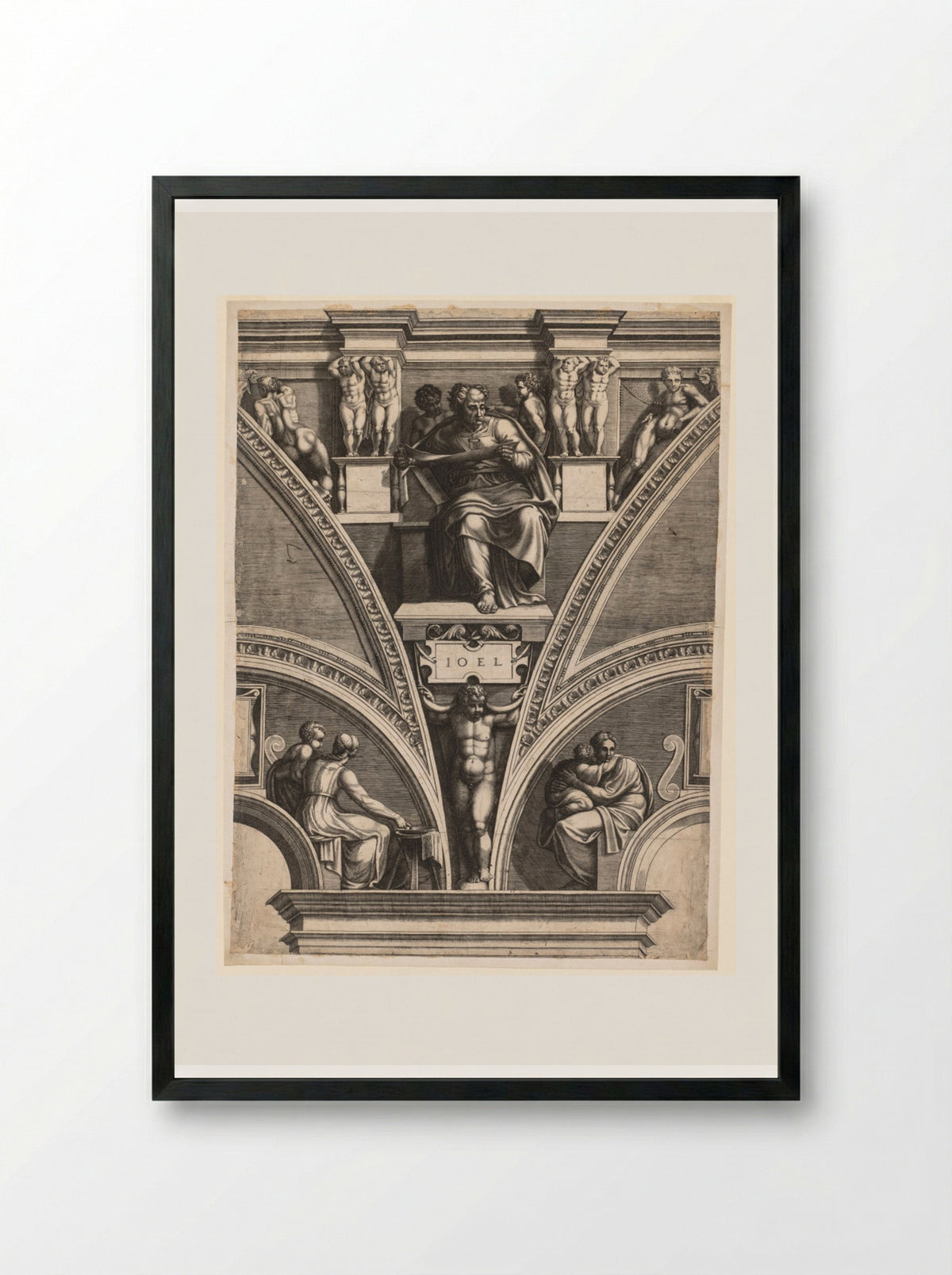 The Prophet Joel - Giorgio Ghisi - Framed Print Black