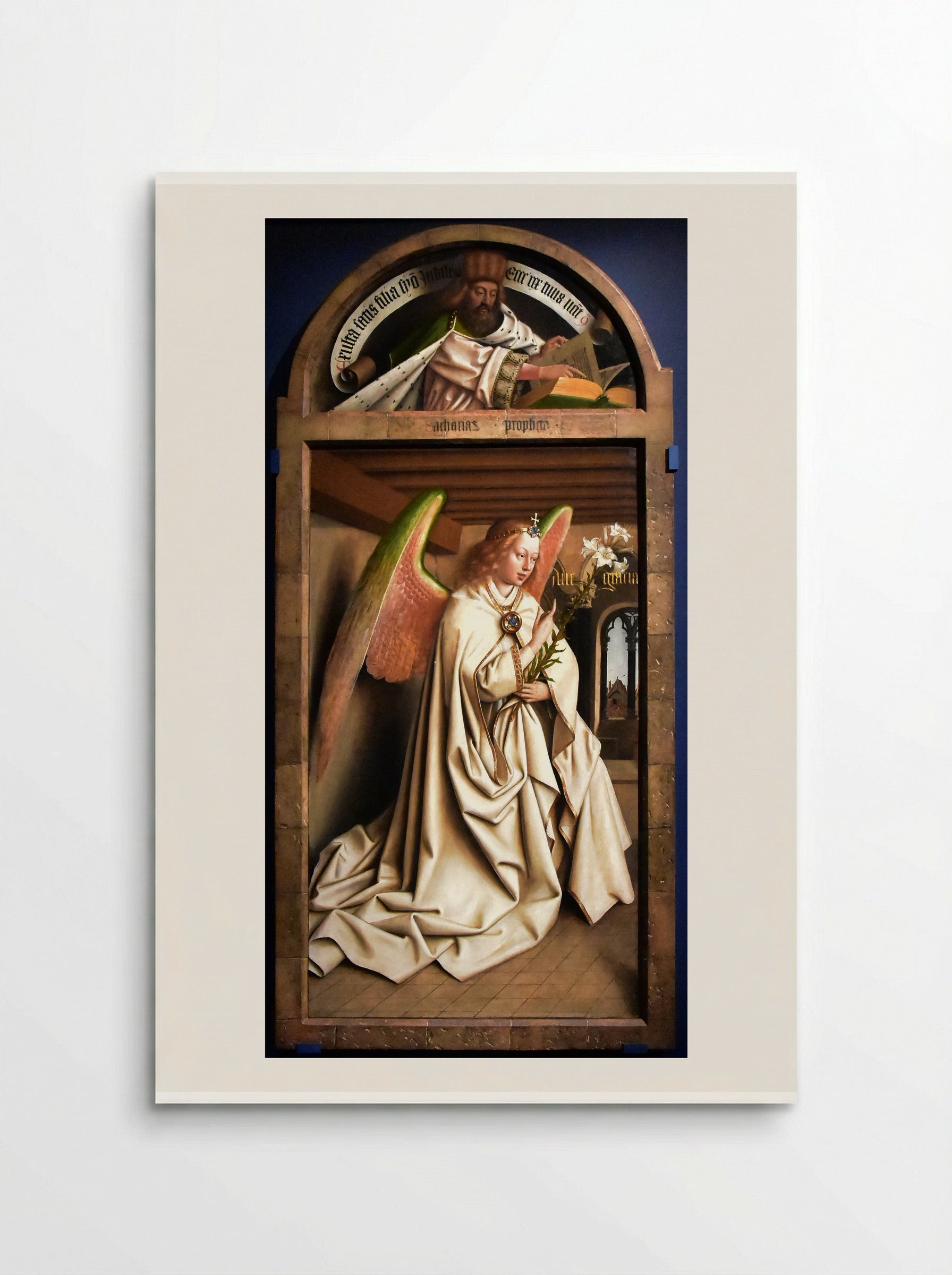 The Prophet Zacharias and the Angel Gabriel - Jan van Eyck - Poster