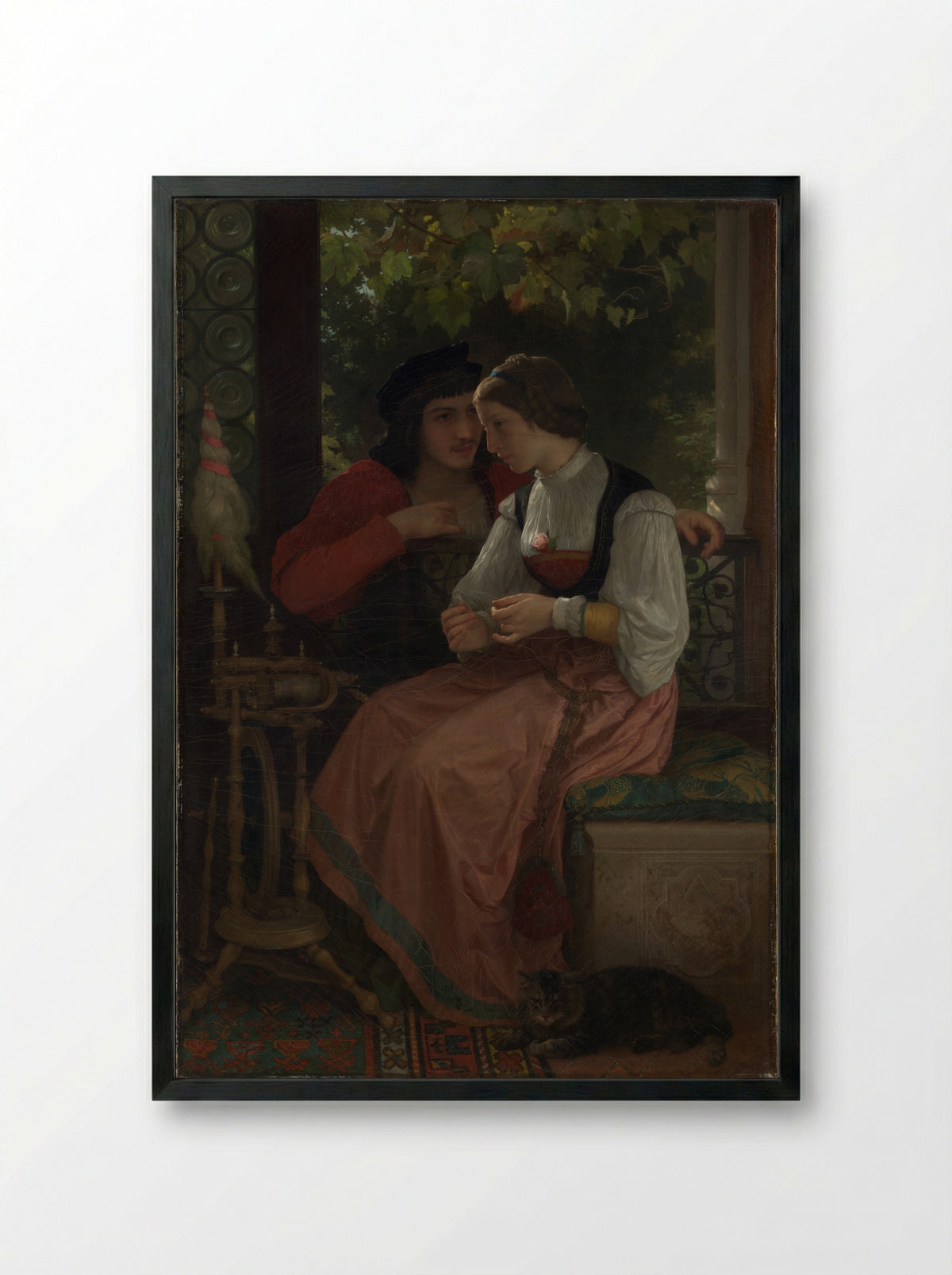 The Proposal - William-Adolphe Bouguereau - Framed Print Black