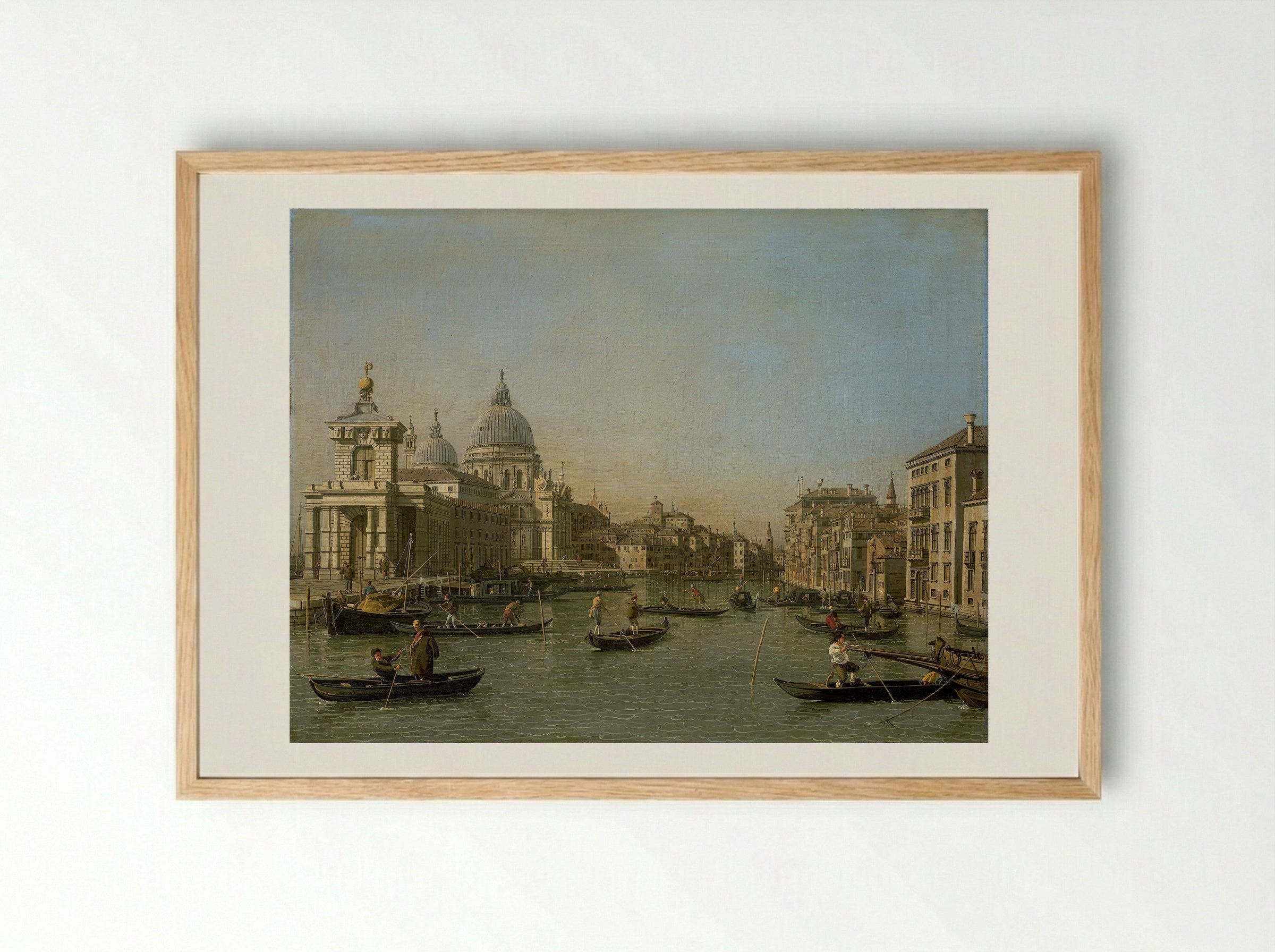 The Punta della Dogana - Canaletto - Framed Print Wood