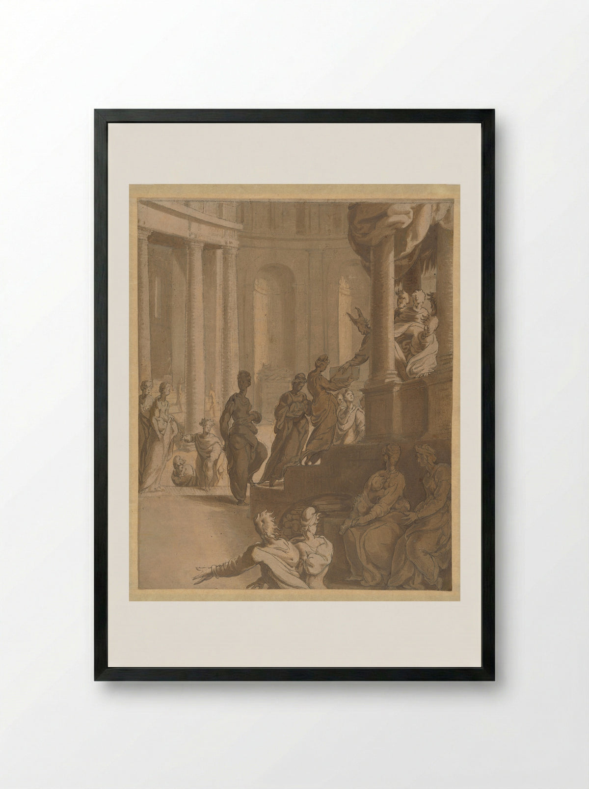 The Purification of the Virgin - Adriaan de Weerdt - Framed Print Black
