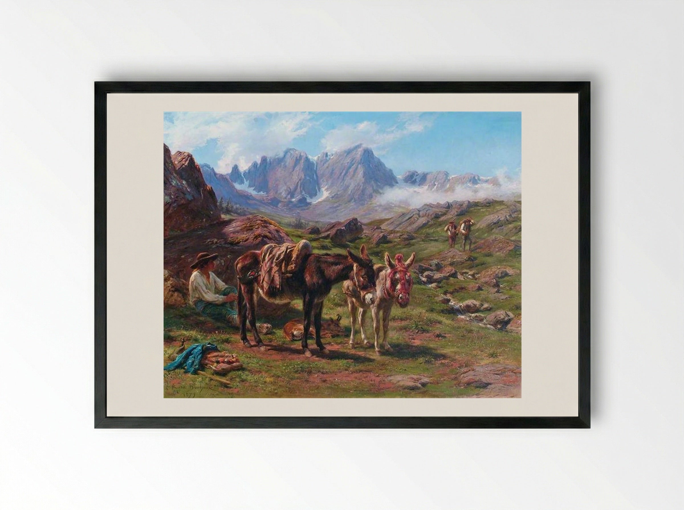 The Pyrenees - Rosa Bonheur - Framed Print Black