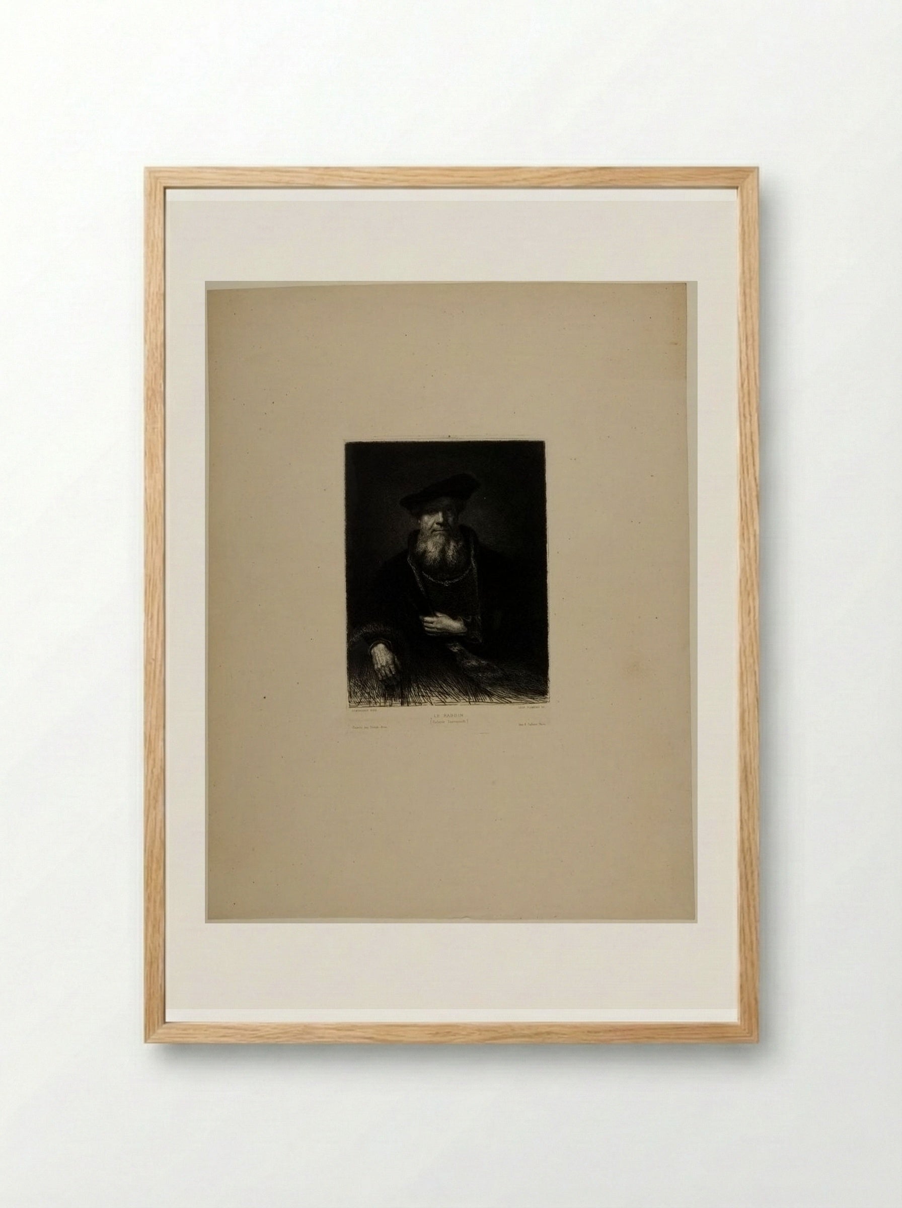 The Rabbi - Léopold Flameng - Framed Print Wood