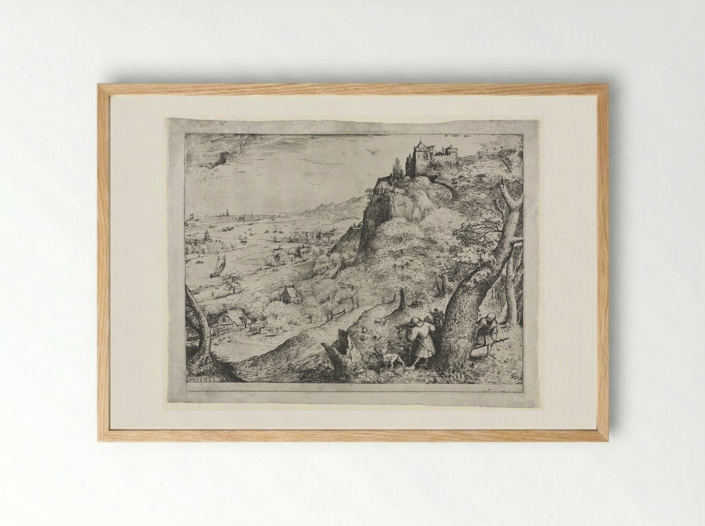 The Rabbit Hunt - Pieter Bruegel the Elder - Framed Print Wood