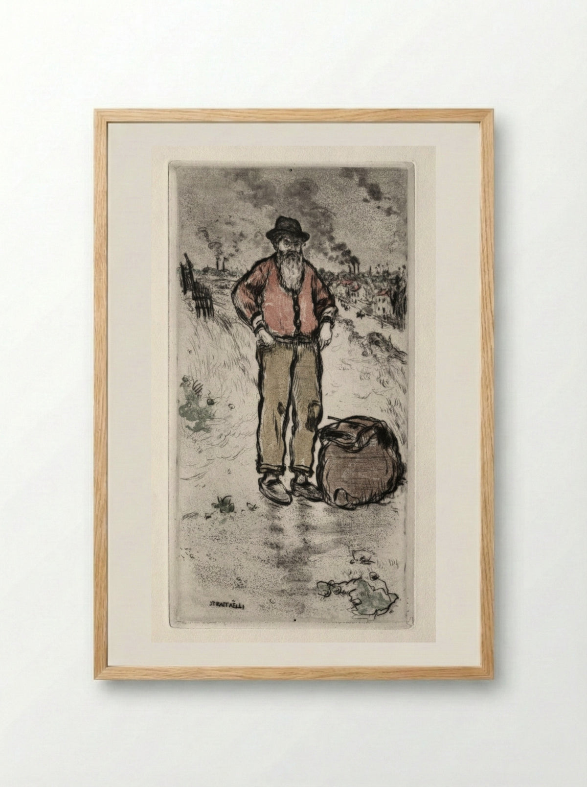 The Rag Picker - Jean-François Raffaëlli - Framed Print Wood
