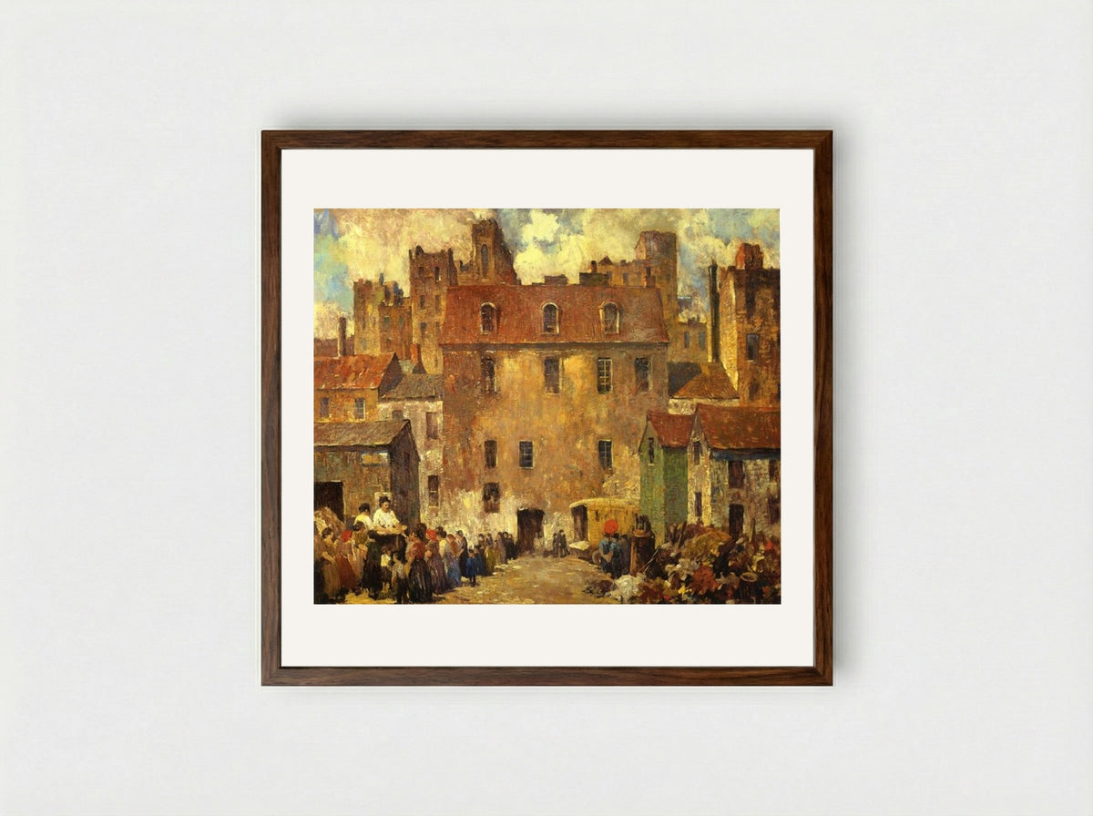 The Rag Pickers - Robert Spencer - Framed Print Dark Wood