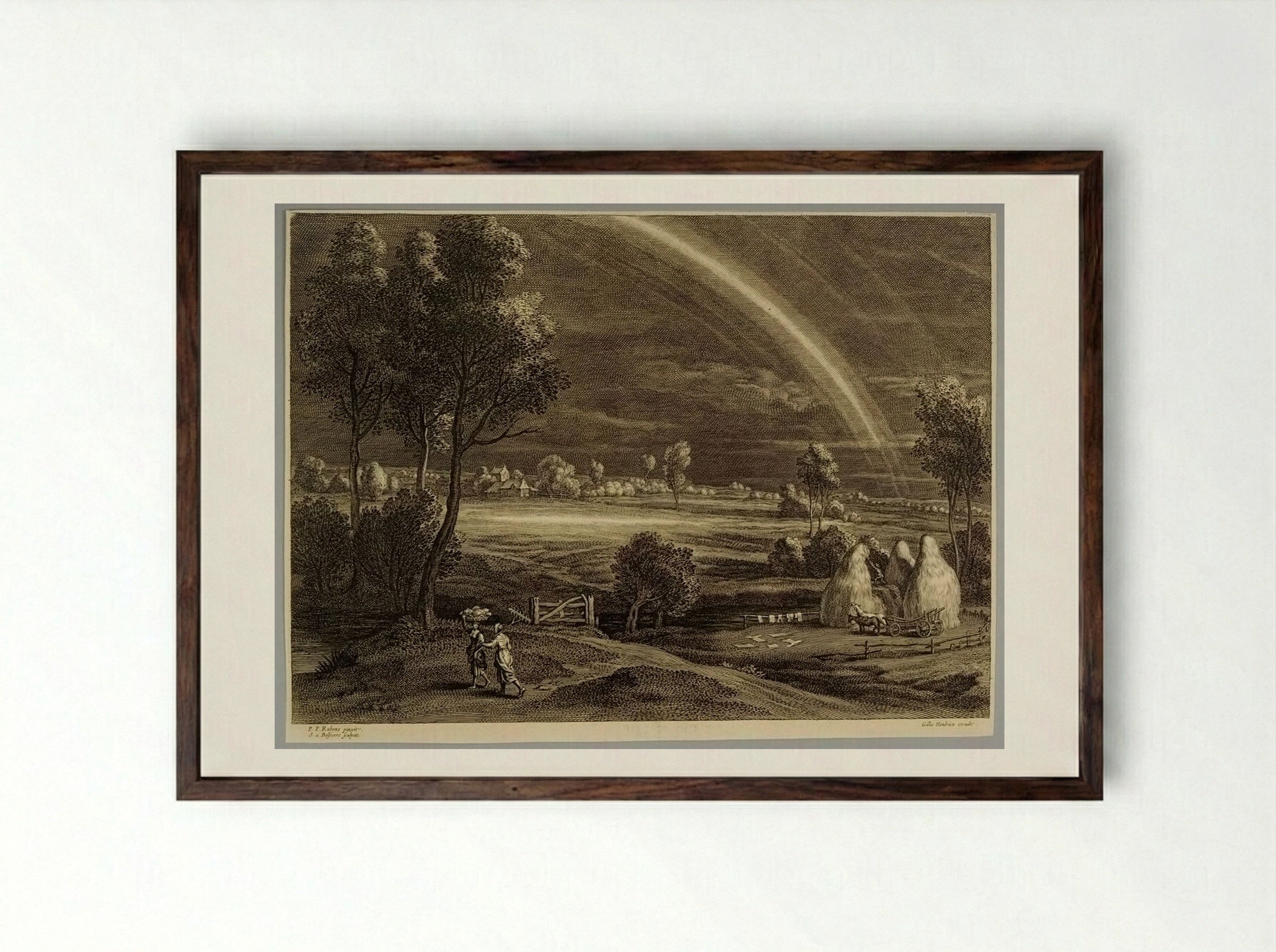 The Rainbow - Schelte Adamsz. Bolswert - Framed Print Dark Wood