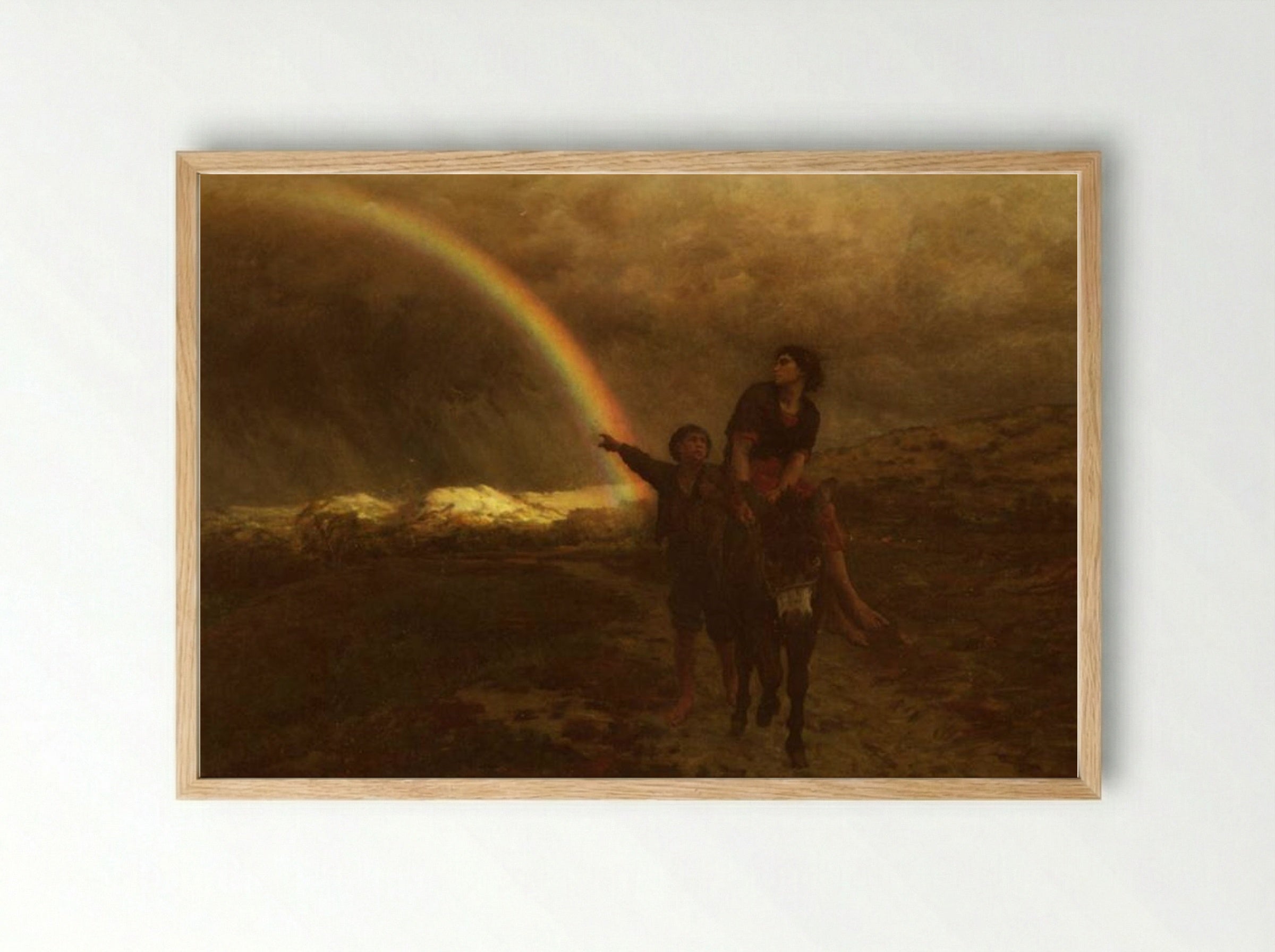 The Rainbow - Jules Breton - Framed Print Wood