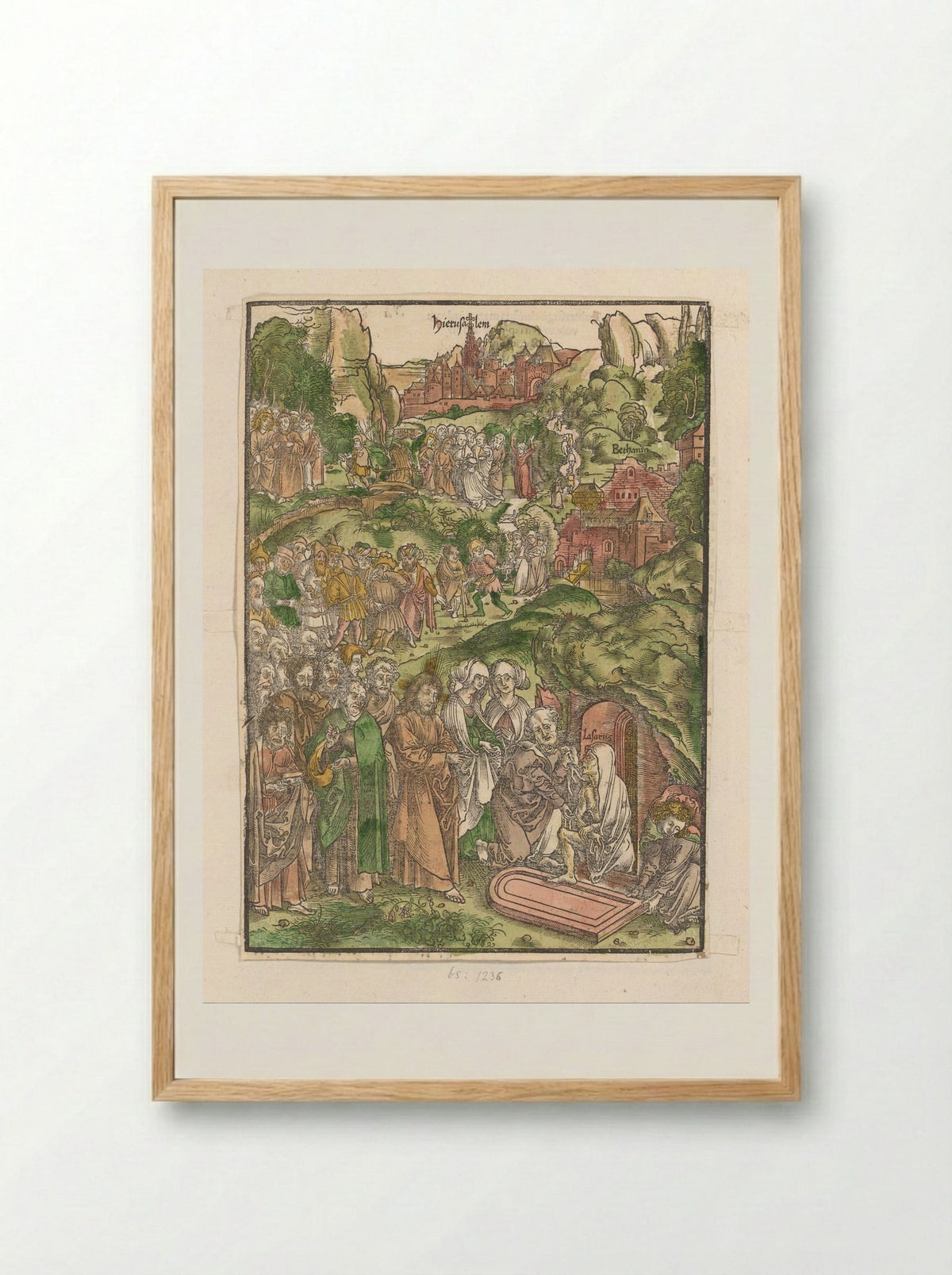 The Raising of Lazarus - Urs Graf - Framed Print Wood
