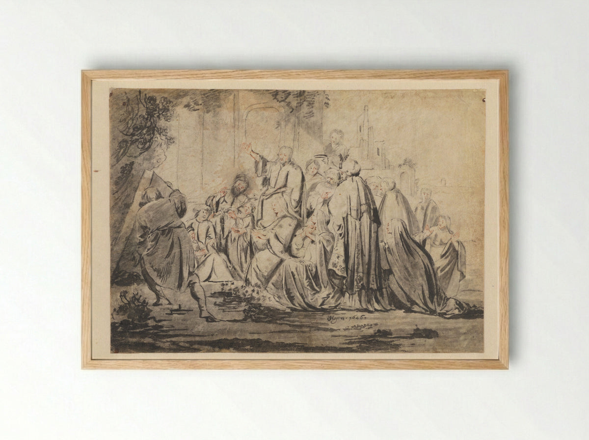 The Raising of Lazarus - Jacob Hogers - Framed Print Wood