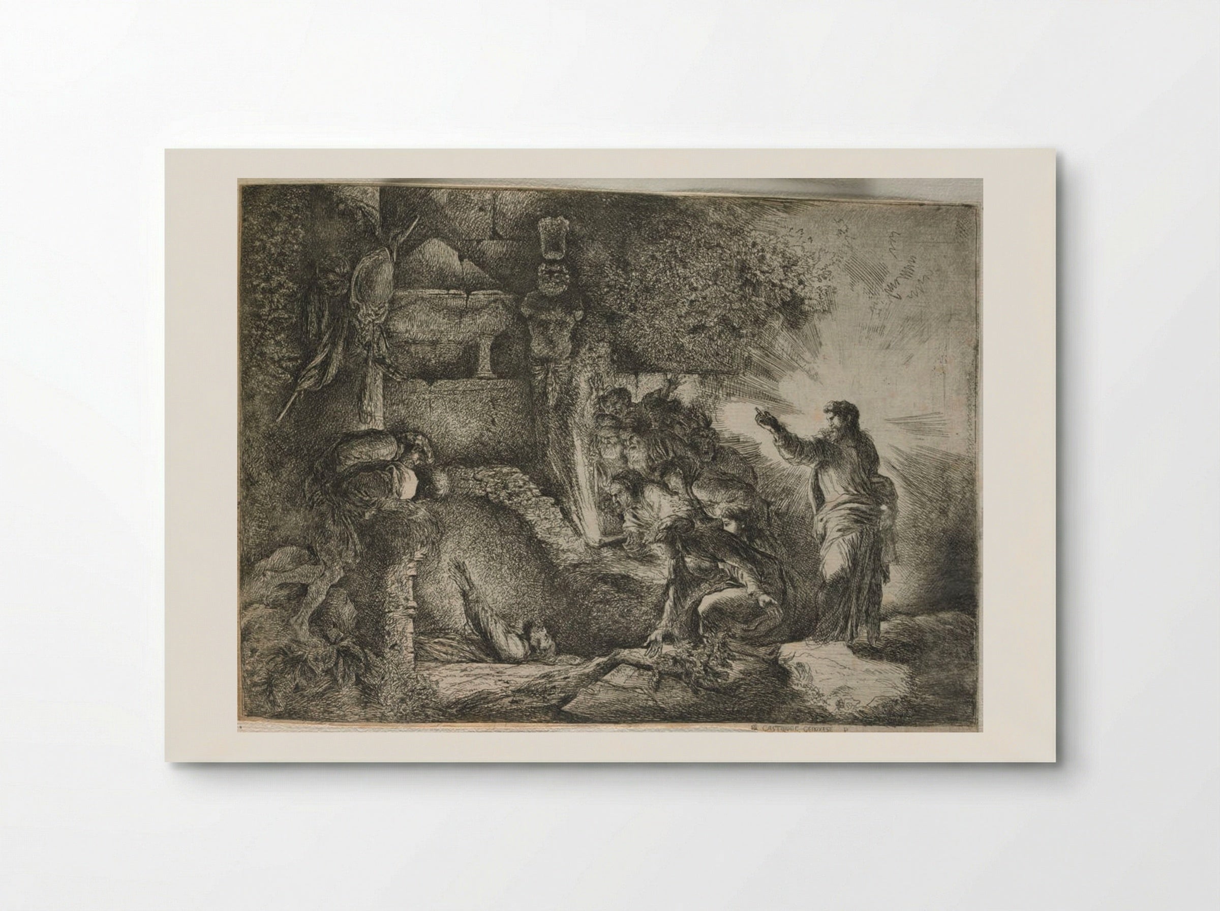 The Raising of Lazarus - Giovanni Benedetto Castiglione - Poster