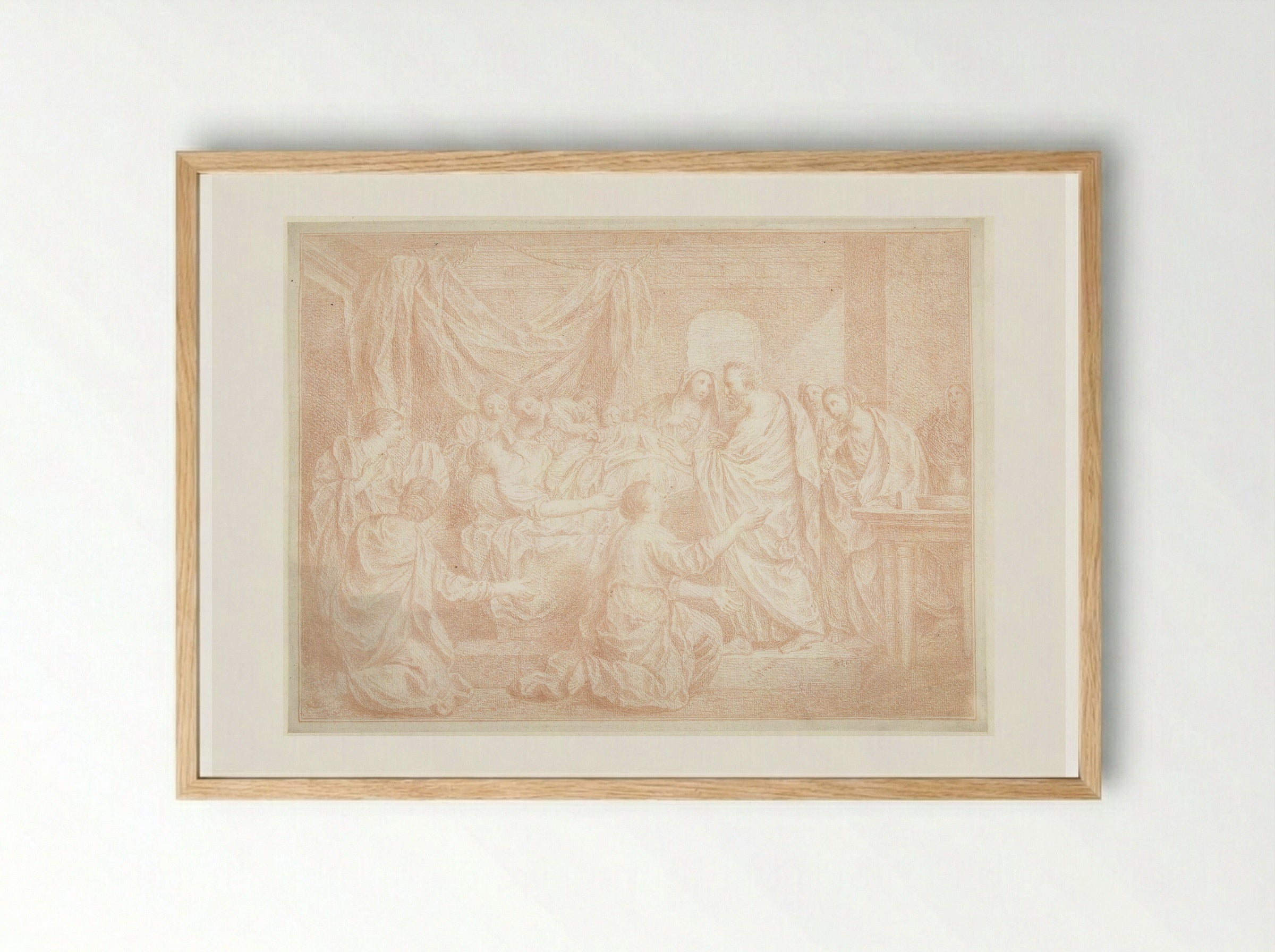 The Raising of Tabitha - Louis Fabritius Dubourg - Framed Print Wood