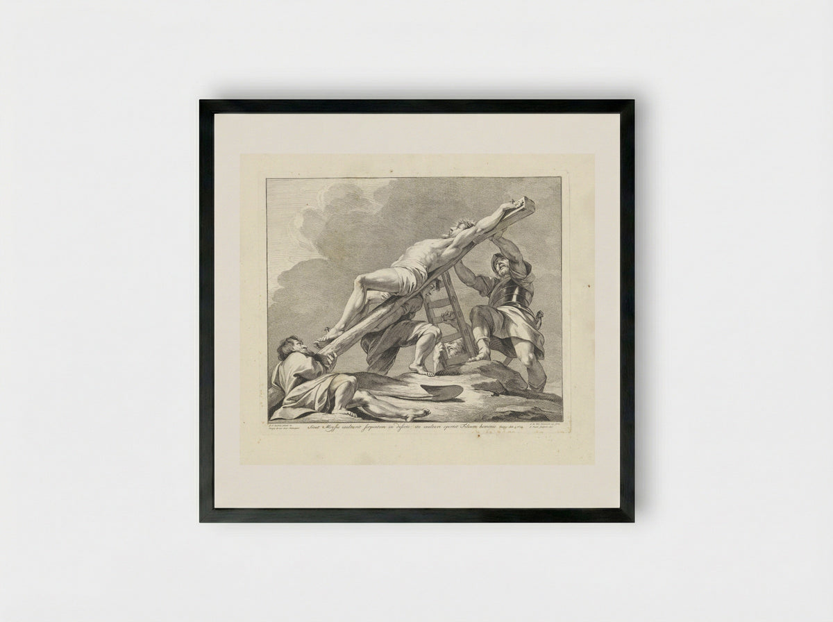 The Raising of the Cross - Jan Punt - Framed Print Black