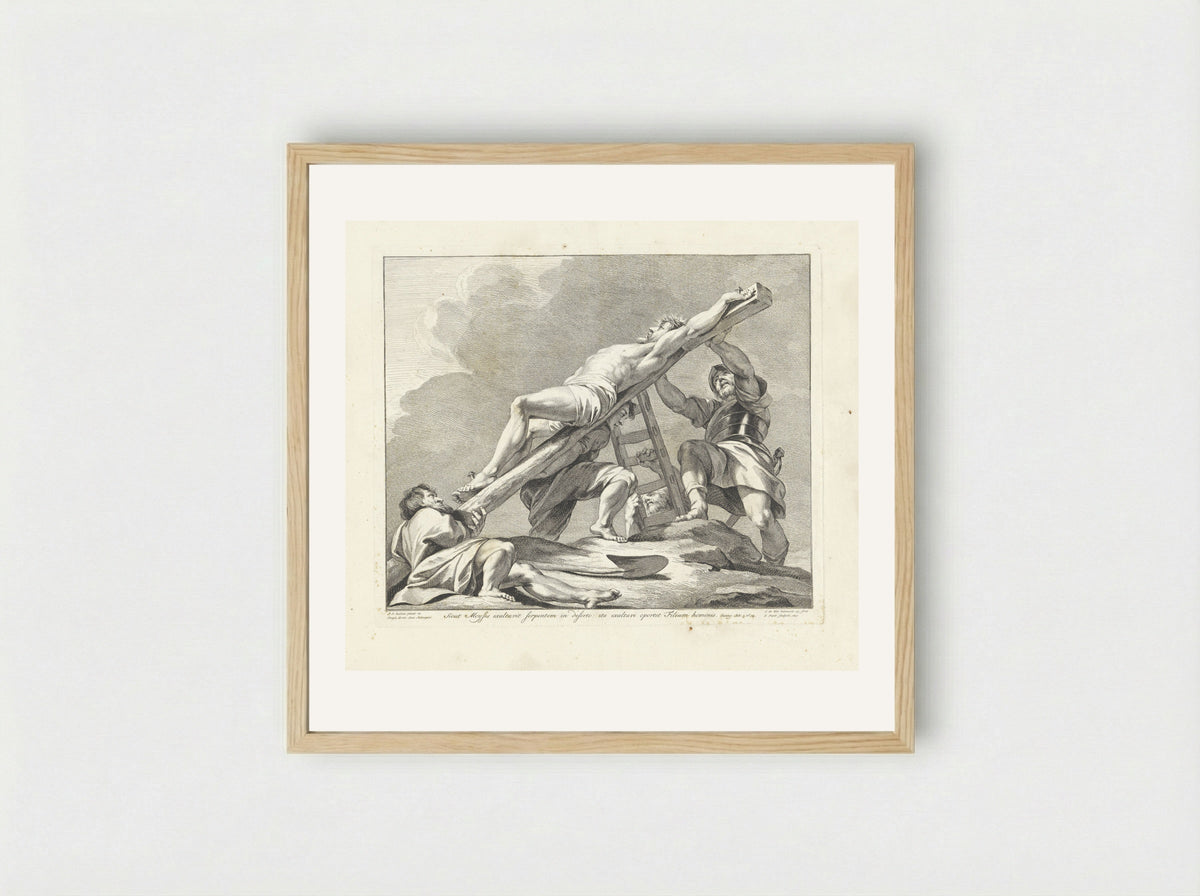 The Raising of the Cross - Jan Punt - Framed Print Wood