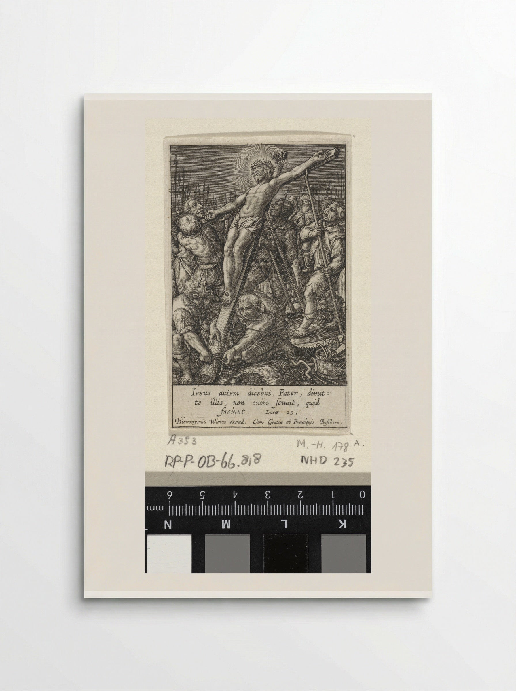 The Raising of the Cross - Hieronymus Wierix - Poster