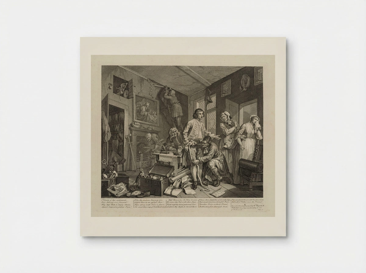 The Rake Spends His Inheritance - William Hogarth - Poster