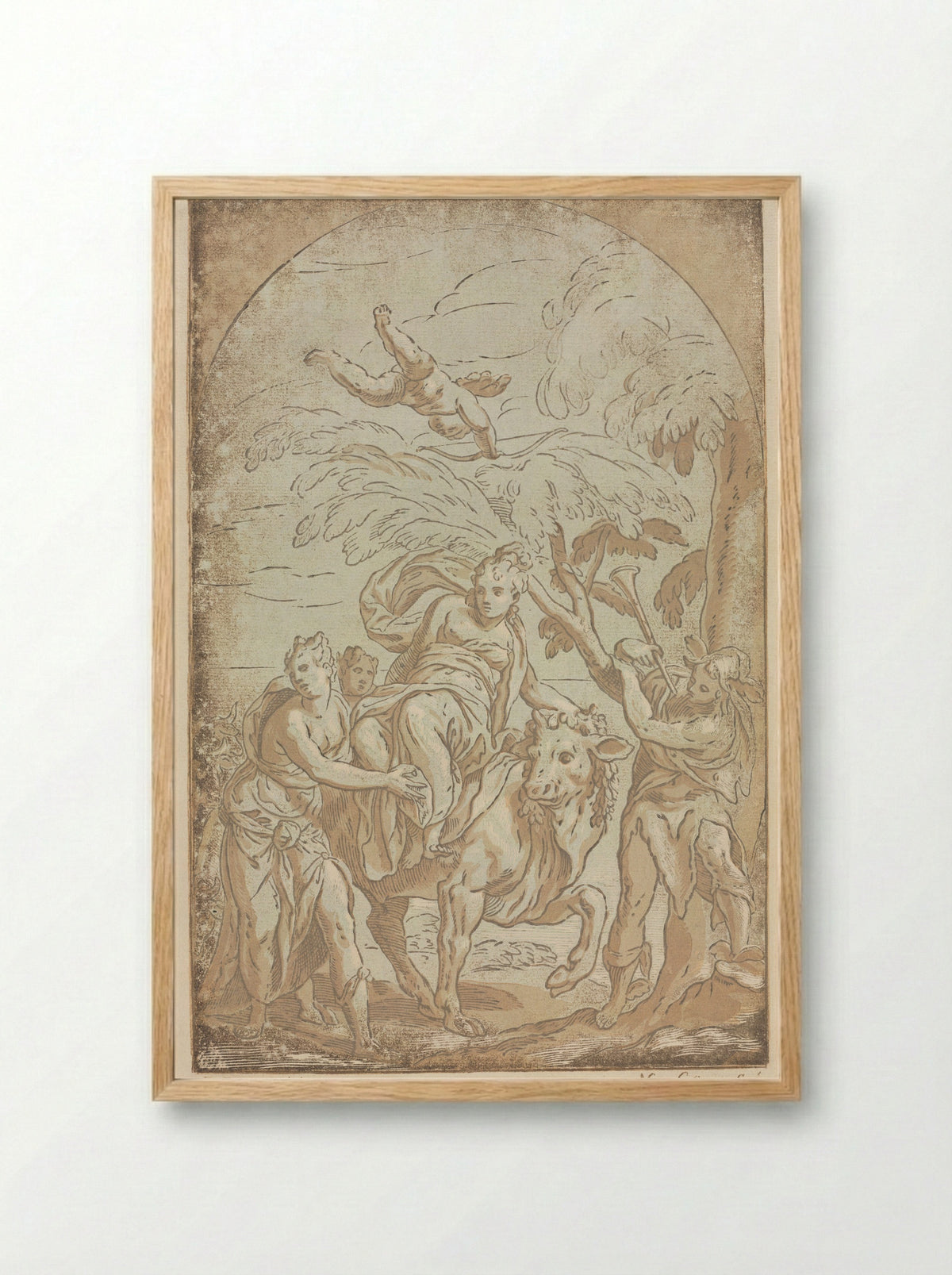 The Rape of Europa - Nicolas Le Sueur - Framed Print Wood