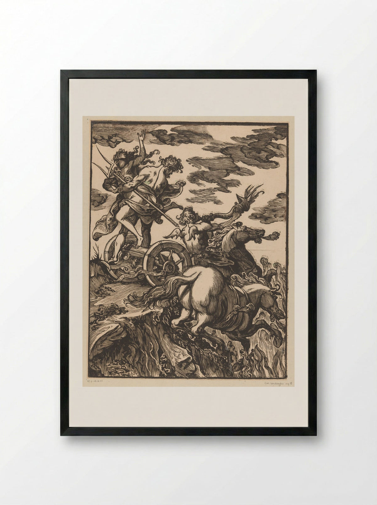 The Rape of Proserpina - Giuseppe Scolari - Framed Print Black