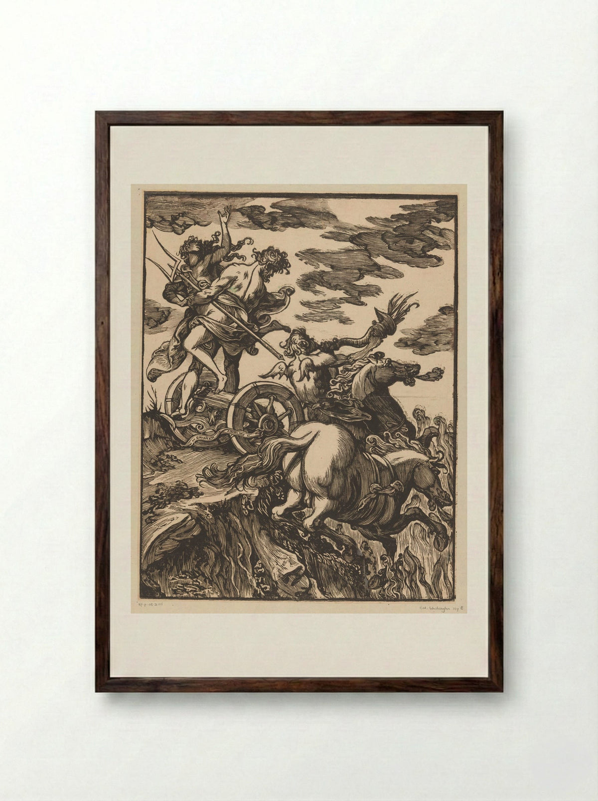 The Rape of Proserpina - Giuseppe Scolari - Framed Print Dark Wood