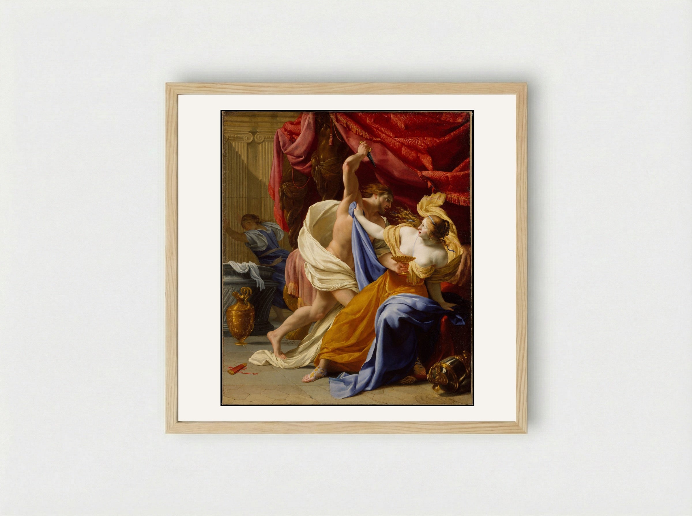 The Rape of Tamar - Eustache Le Sueur - Framed Print Wood