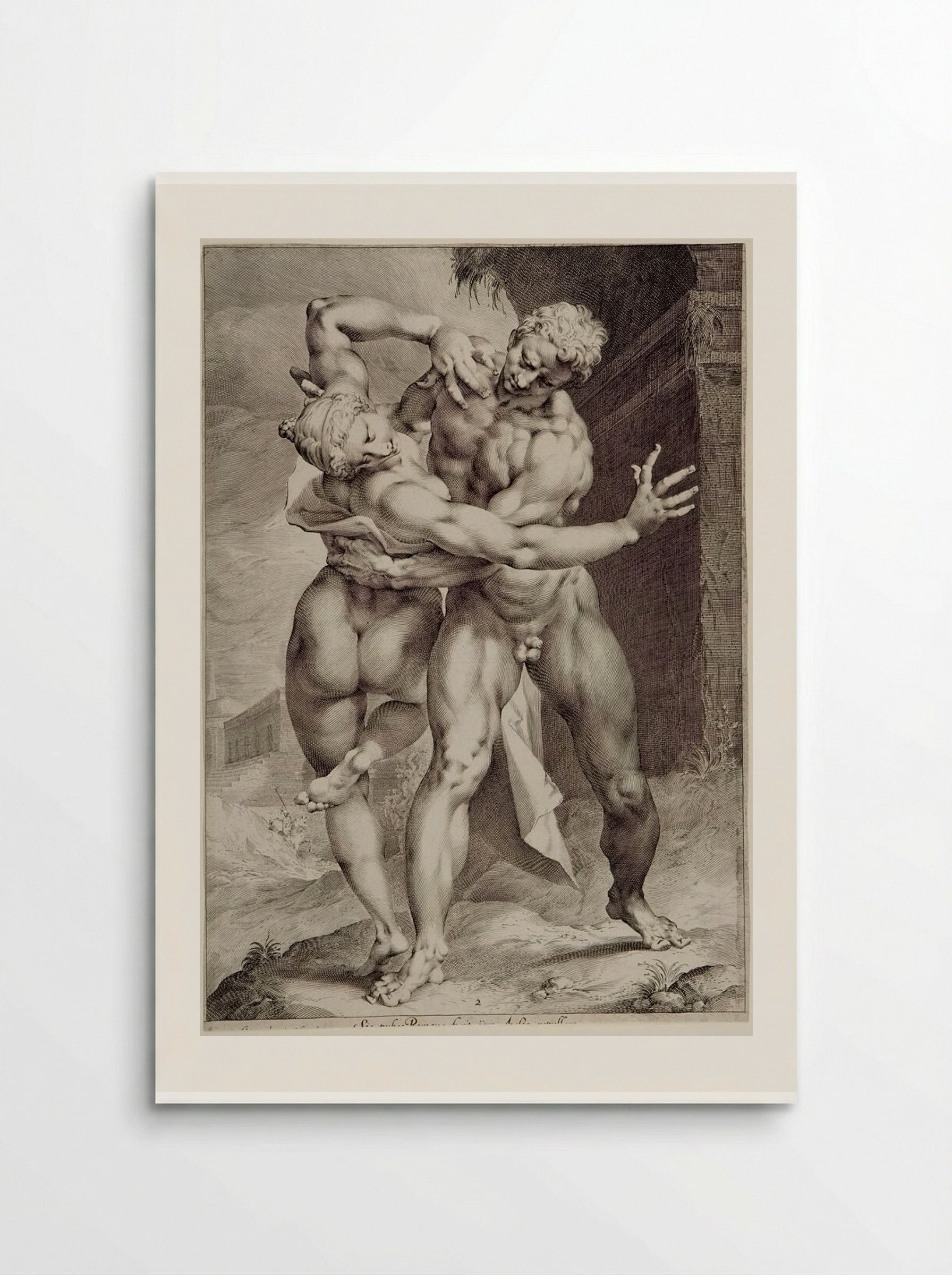The Rape of a Sabine Woman Seen from the Back, Her Face Visible - Jan Harmensz. Muller - Poster