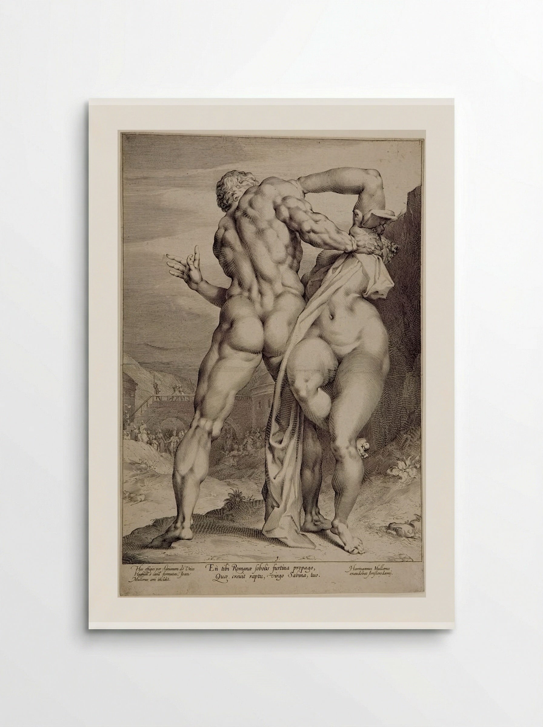 The Rape of a Sabine Woman Seen from the Front, Her Face Concealed - Jan Harmensz. Muller - Poster