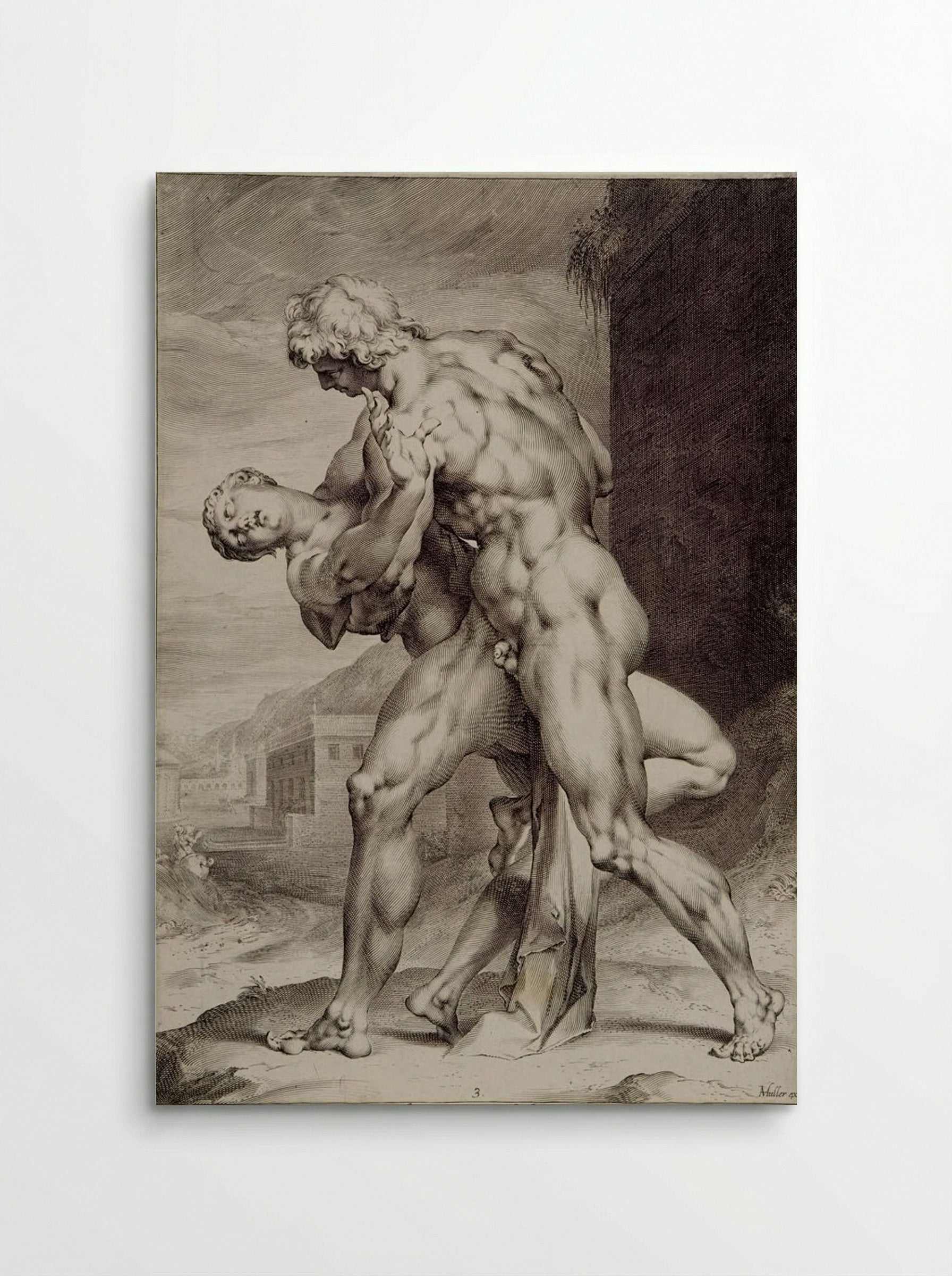 The Rape of a Sabine Woman Seen from the Side, Her Face Visible - Jan Harmensz. Muller - Poster