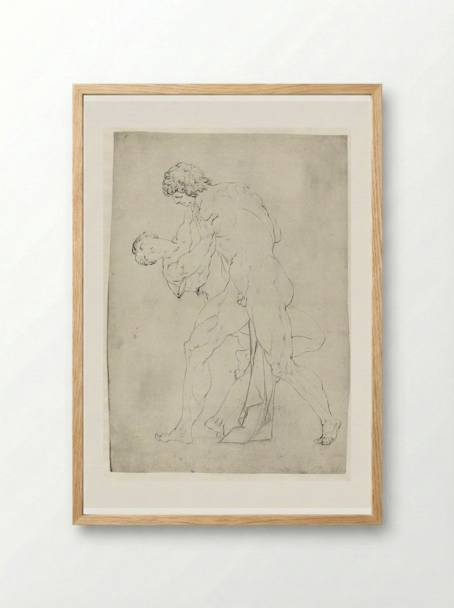 The Rape of a Sabine Woman (Side View) - Jan Harmensz. Muller - Framed Print Wood