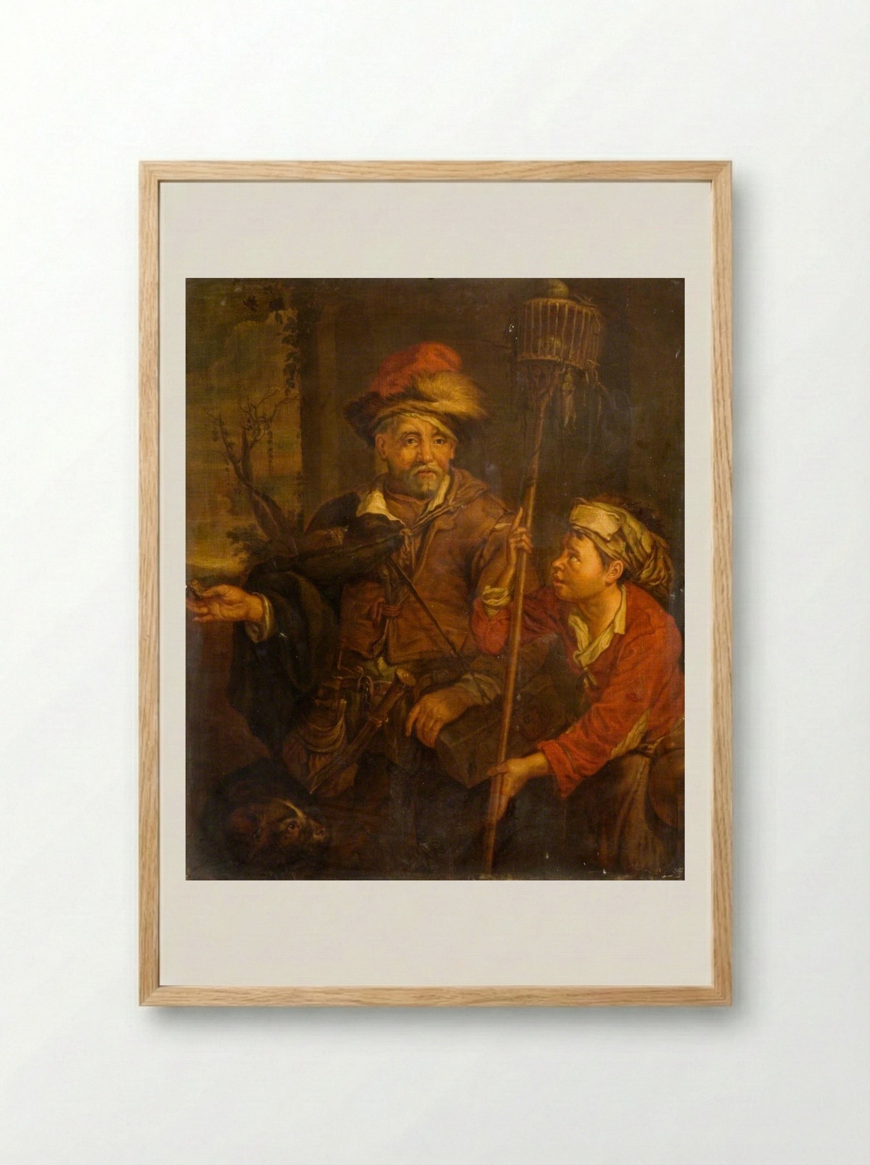 The Rat Catcher - Cornelis Visscher - Framed Print Wood