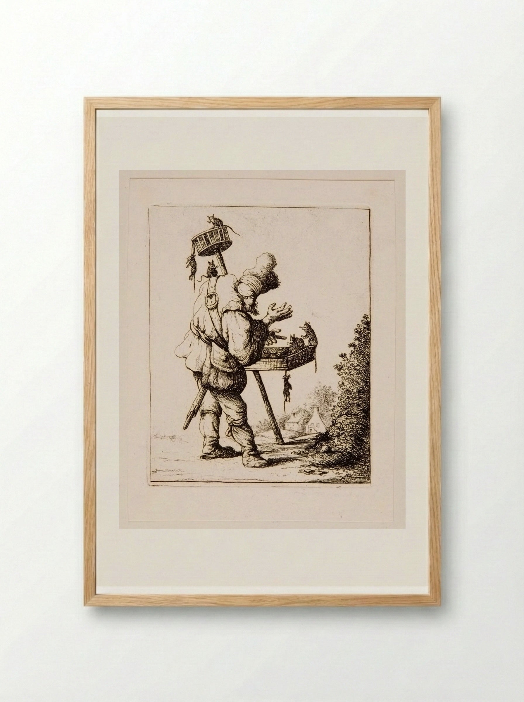 The Rat Catcher - David Deuchar - Framed Print Wood