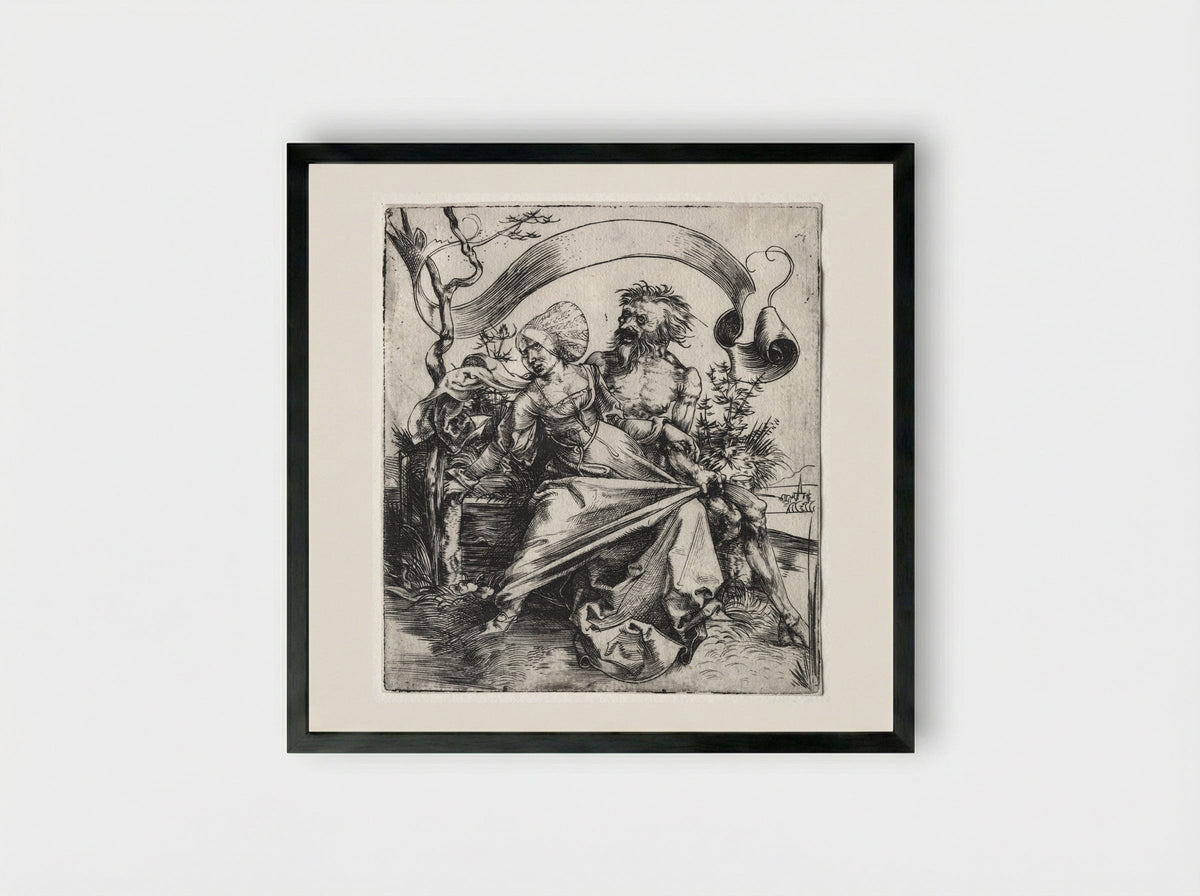 The Ravisher - Albrecht Dürer - Framed Print Black