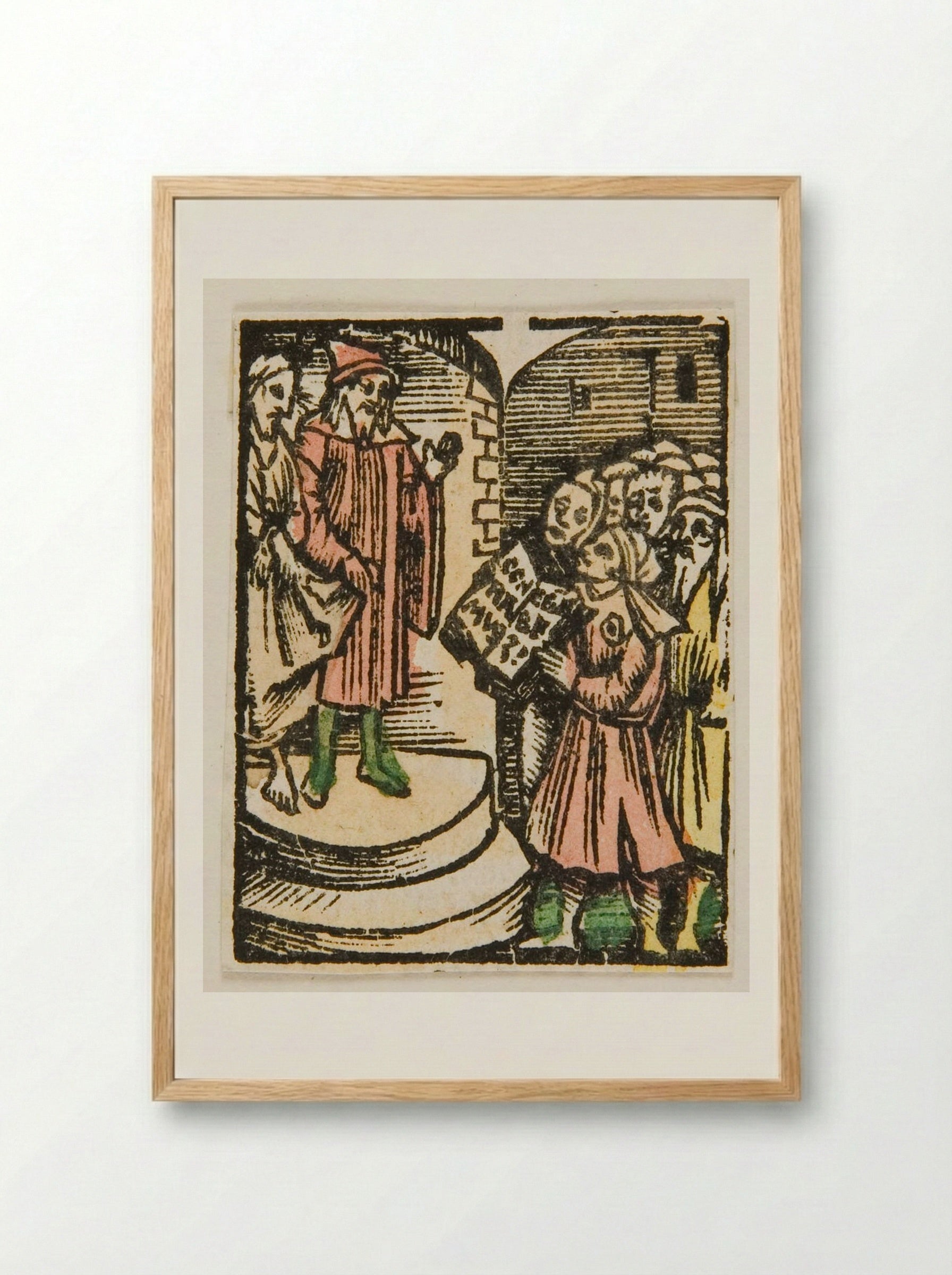 The Reading of the Verdict - Urs Graf - Framed Print Wood