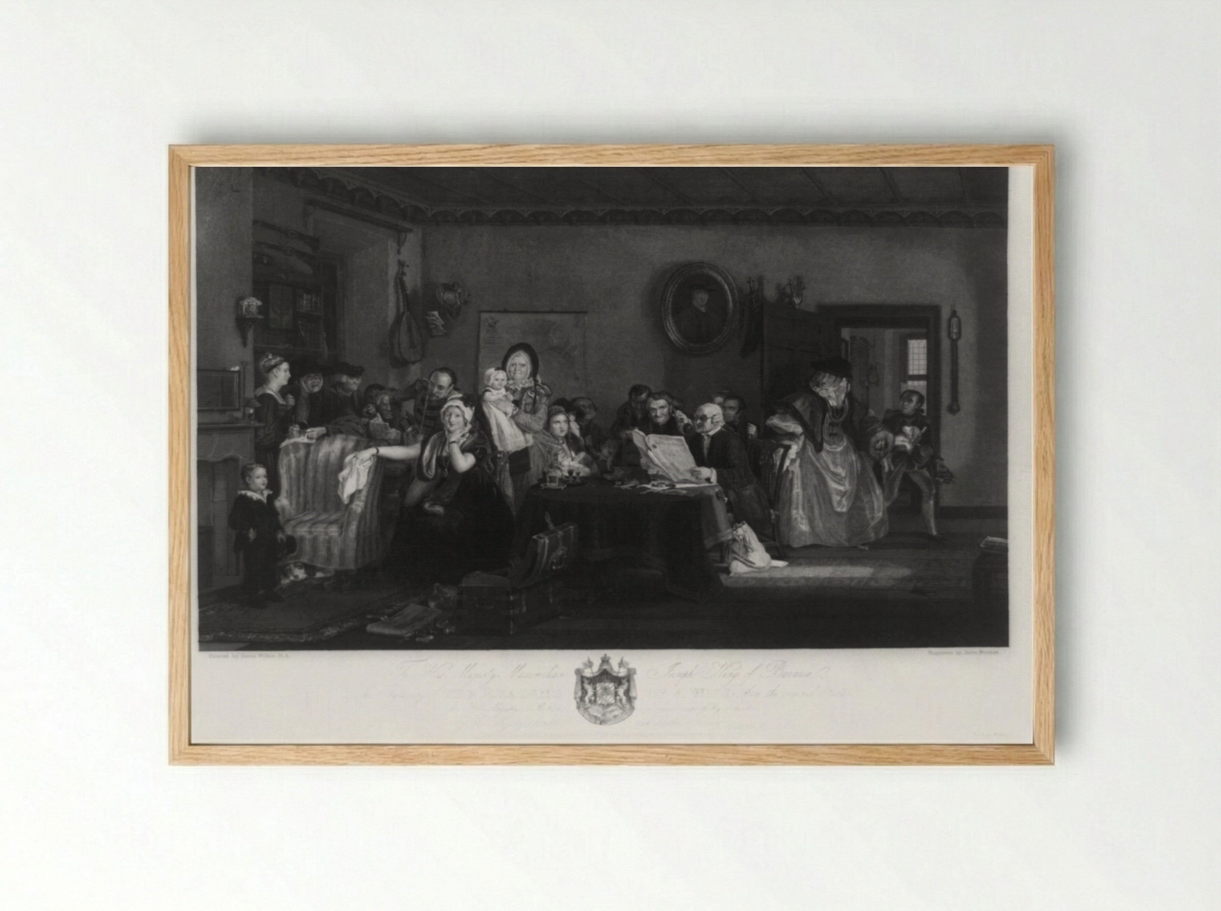 The Reading of the Will - John Burnet - Framed Print Wood