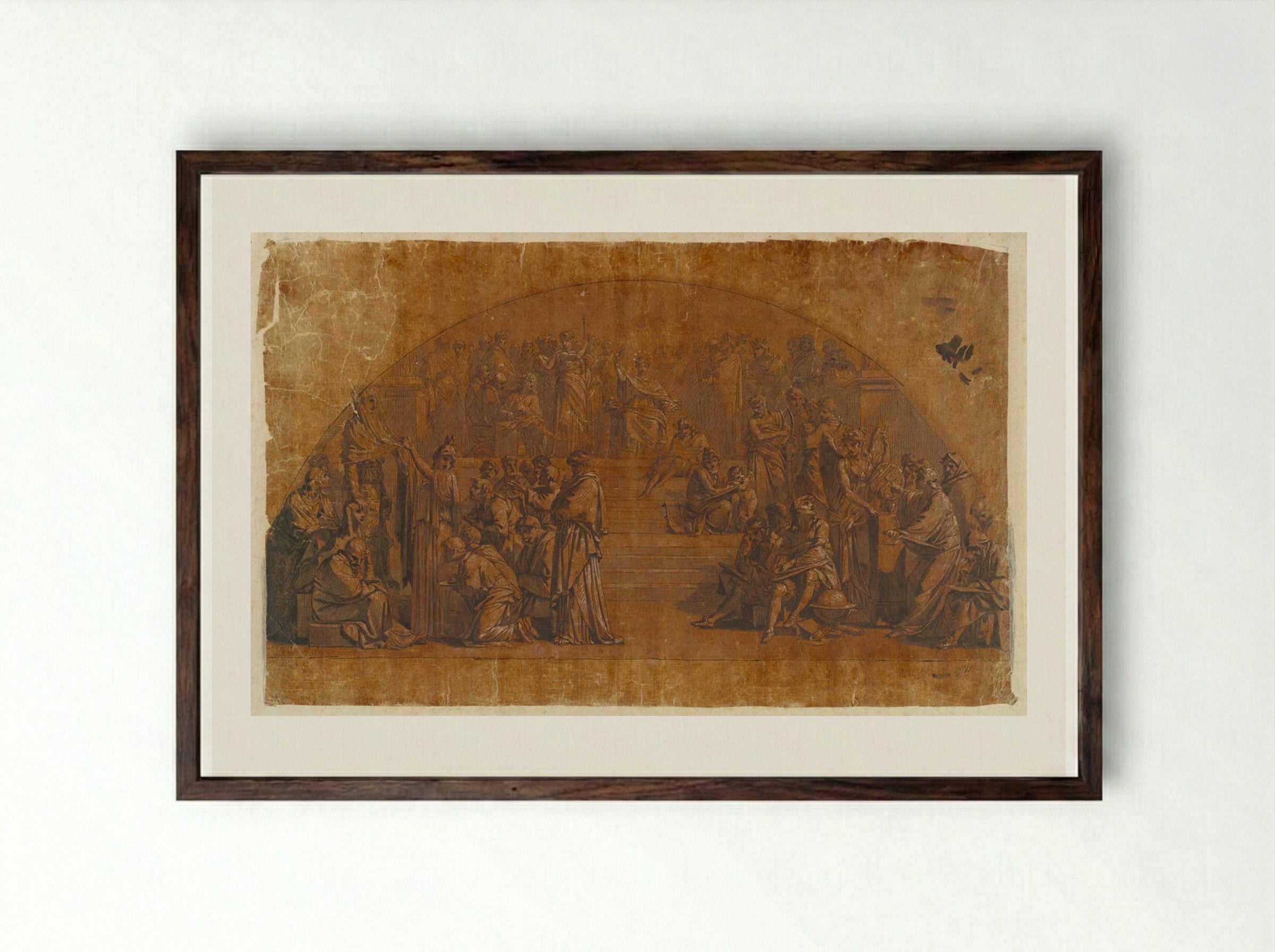 The Realm of Immortality - Pierre-Paul Prud'hon - Framed Print Dark Wood