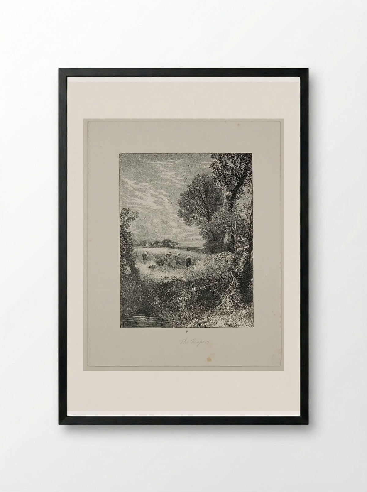 The Reapers - Edward Dalziel - Framed Print Black