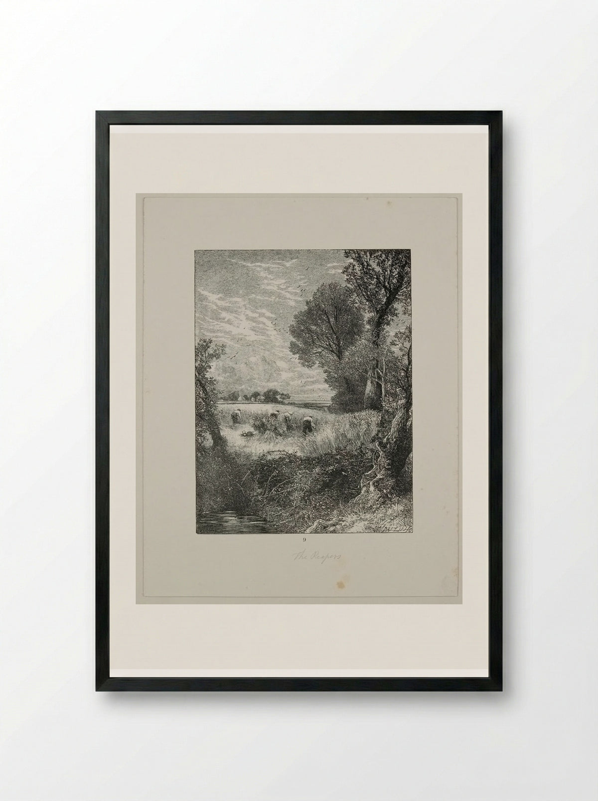 The Reapers - Edward Dalziel - Framed Print Black